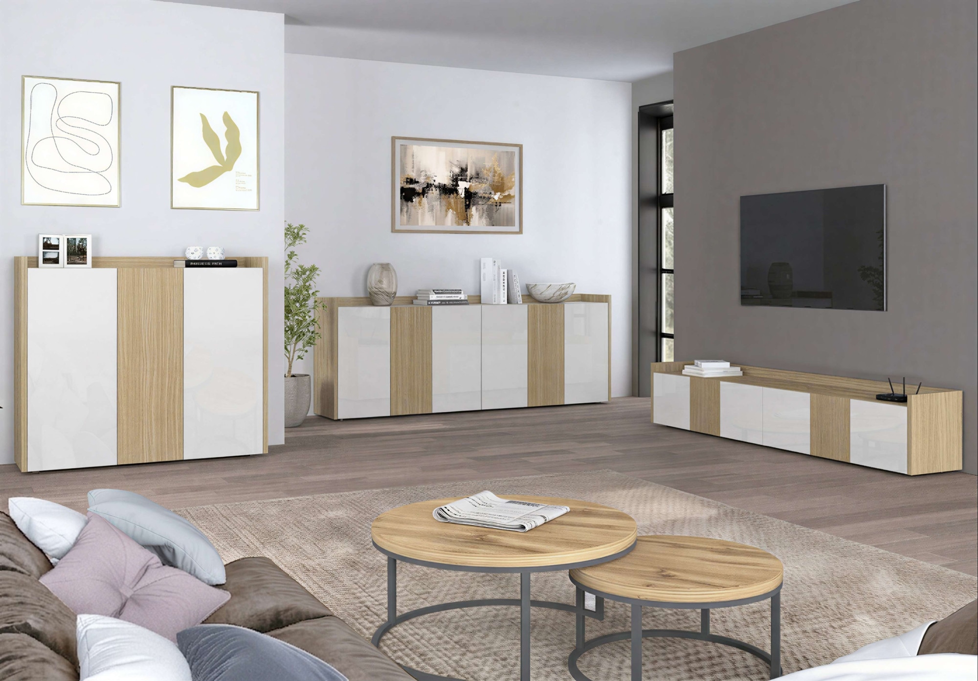 OTTO home Lowboard »Lowboard ALTEA,Lowboard,TV-Kommode,TV-Möbel,TV-Bank« 1 Stk. tlg. Mit 6 Drehtüren, 4 Innenfächer, B.220 cm