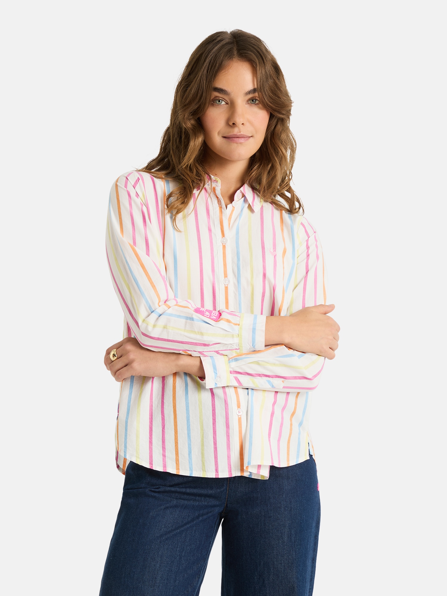 Lieblingsstück Hemdbluse "LisaL" mit gestickten Details, Seitenschlitze günstig online kaufen