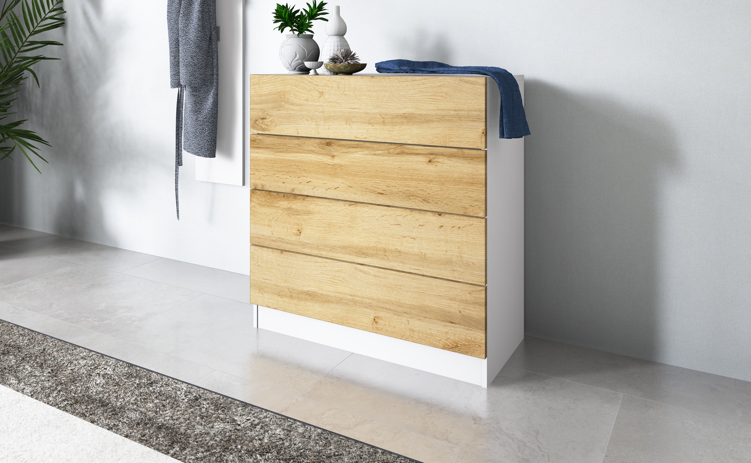 borchardt Möbel Garderoben-Set »Vaasa 3« Set, 3 Stk. tlg. mit Push to Open-Funktion