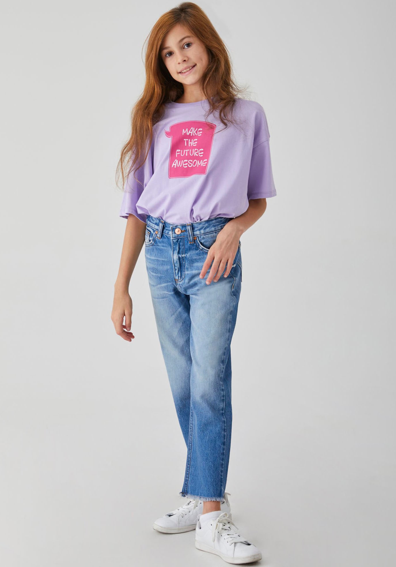 LTB Weite Jeans »OLIVA«, mit Fransenkante am Beinabschluß, for GIRLS | BAUR
