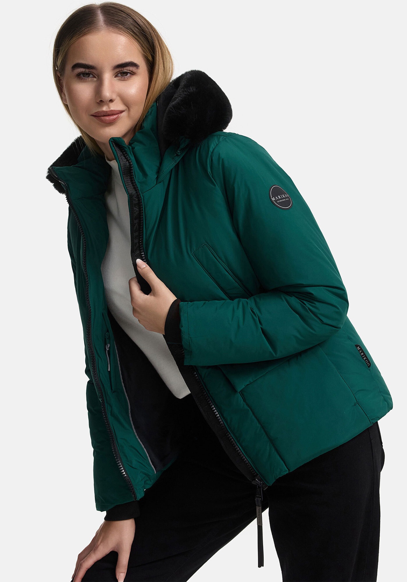 Marikoo Winterjacke »Morinaa« mit großer Kapuze