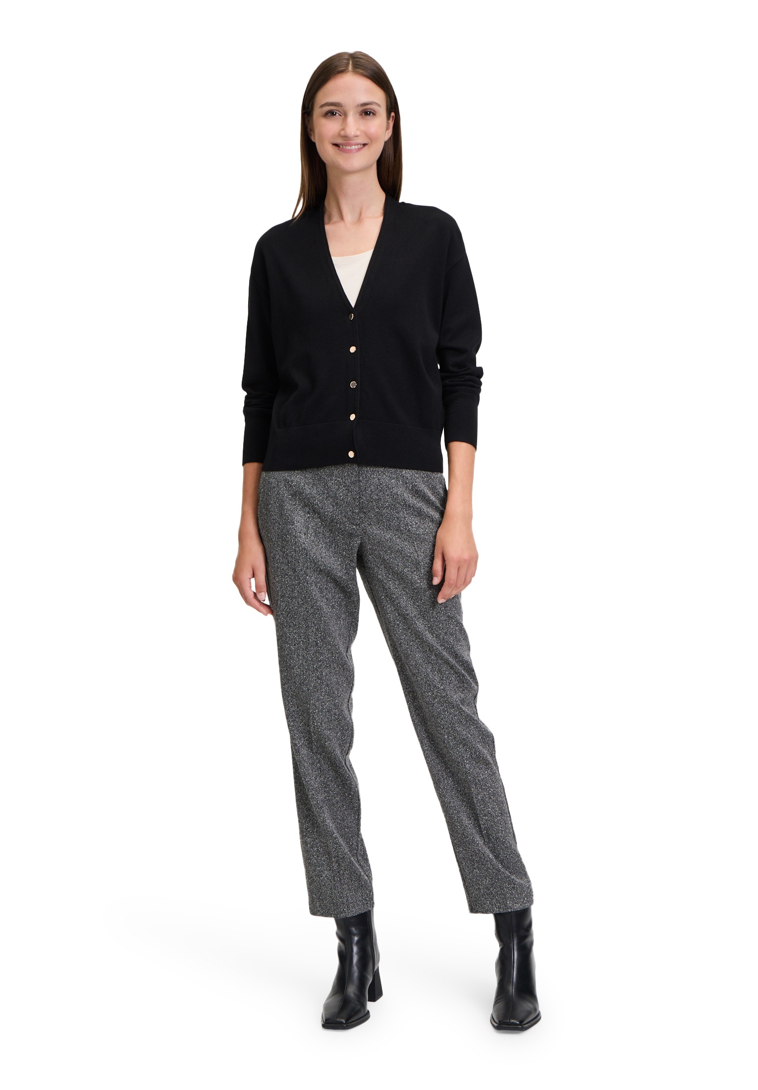 Betty Barclay Strickjacke »Betty Barclay Feinstrickjacke mit V-Ausschnitt«, Knöpfe