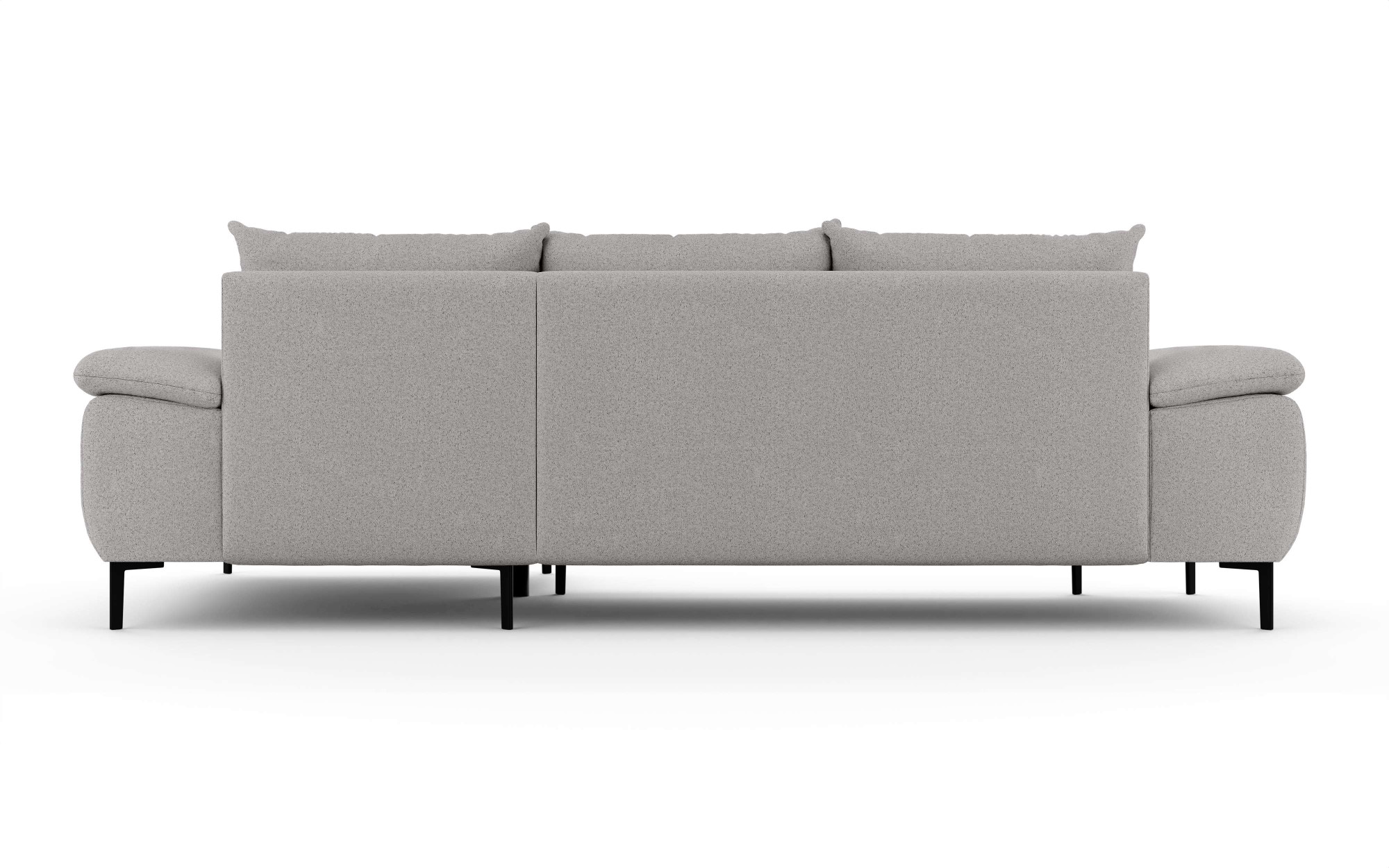 INOSIGN Ecksofa »DROMARA Schlafsofa mit Bettkasten, Maße: B/T/H 277/141/91 cm«, L-Form mit Recamiere rechts/links bestellbar, Wellenunterfederung