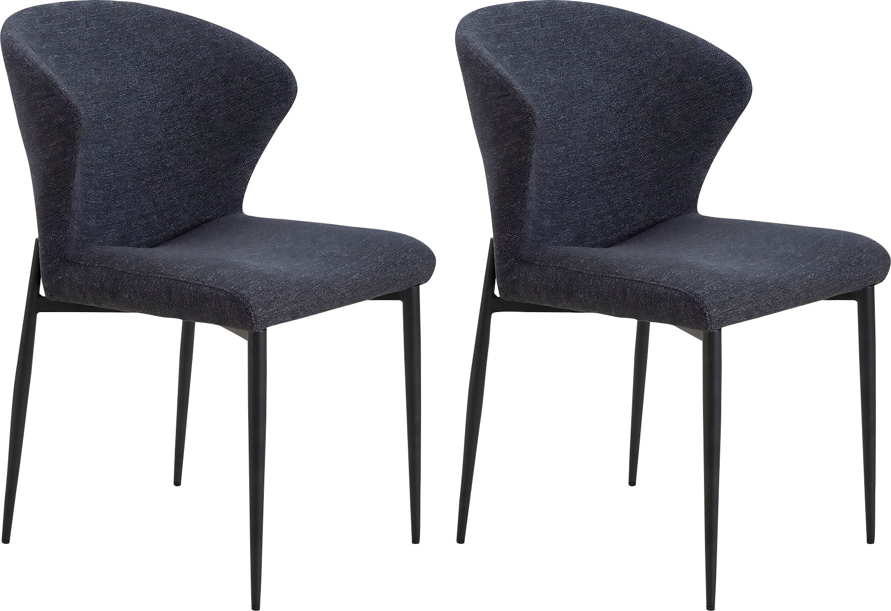 SalesFever Esszimmerstuhl "Dallas 2er-Set" (Set) 2 Strukturstoff mit Metall günstig online kaufen