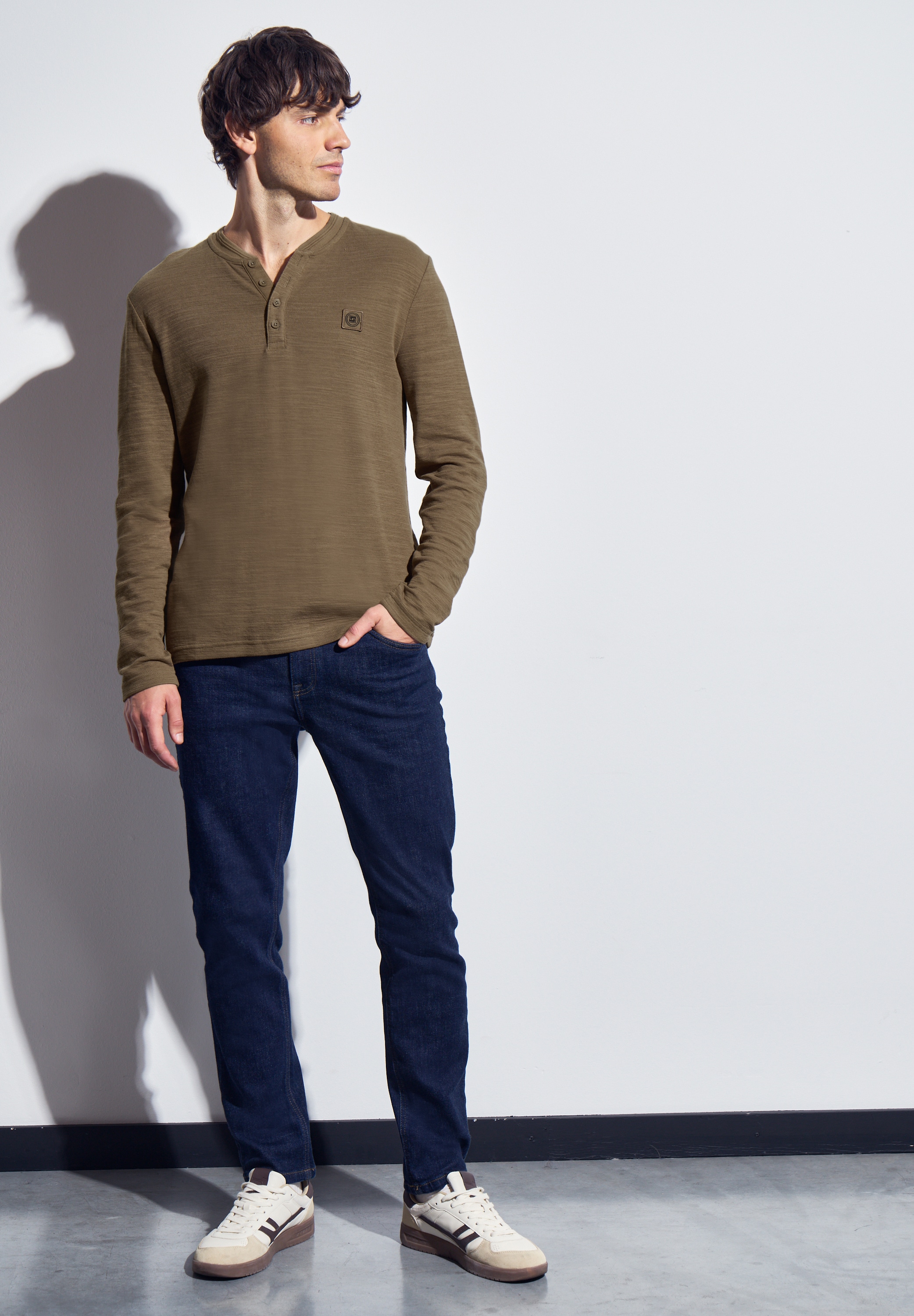 STREET ONE MEN Langarmshirt, im soften Baumwoll-Mix