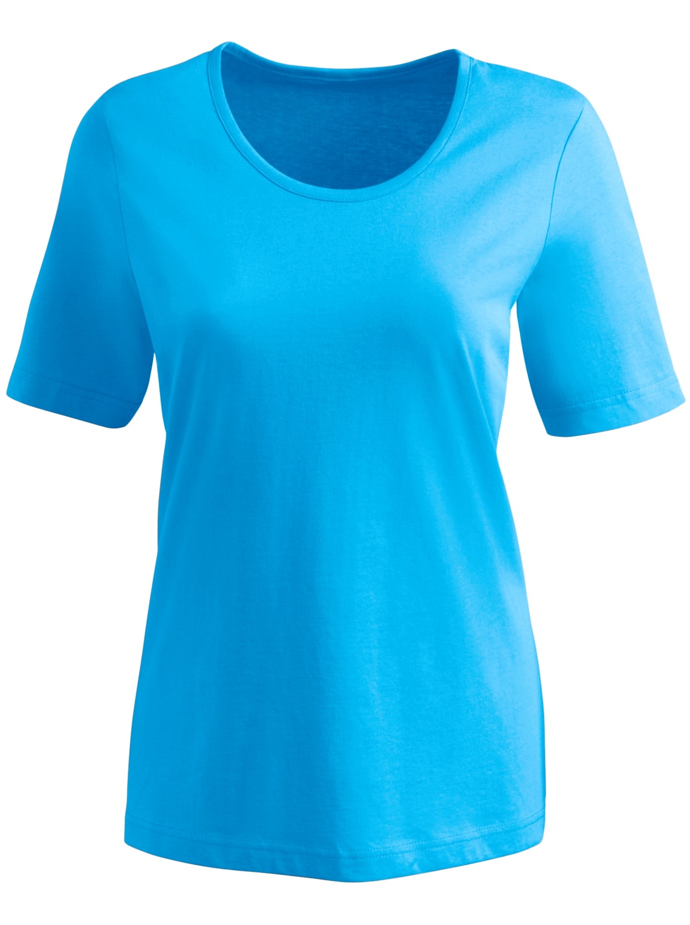Classic Basics Shirt Short Sleeve Women's Blue 52 3