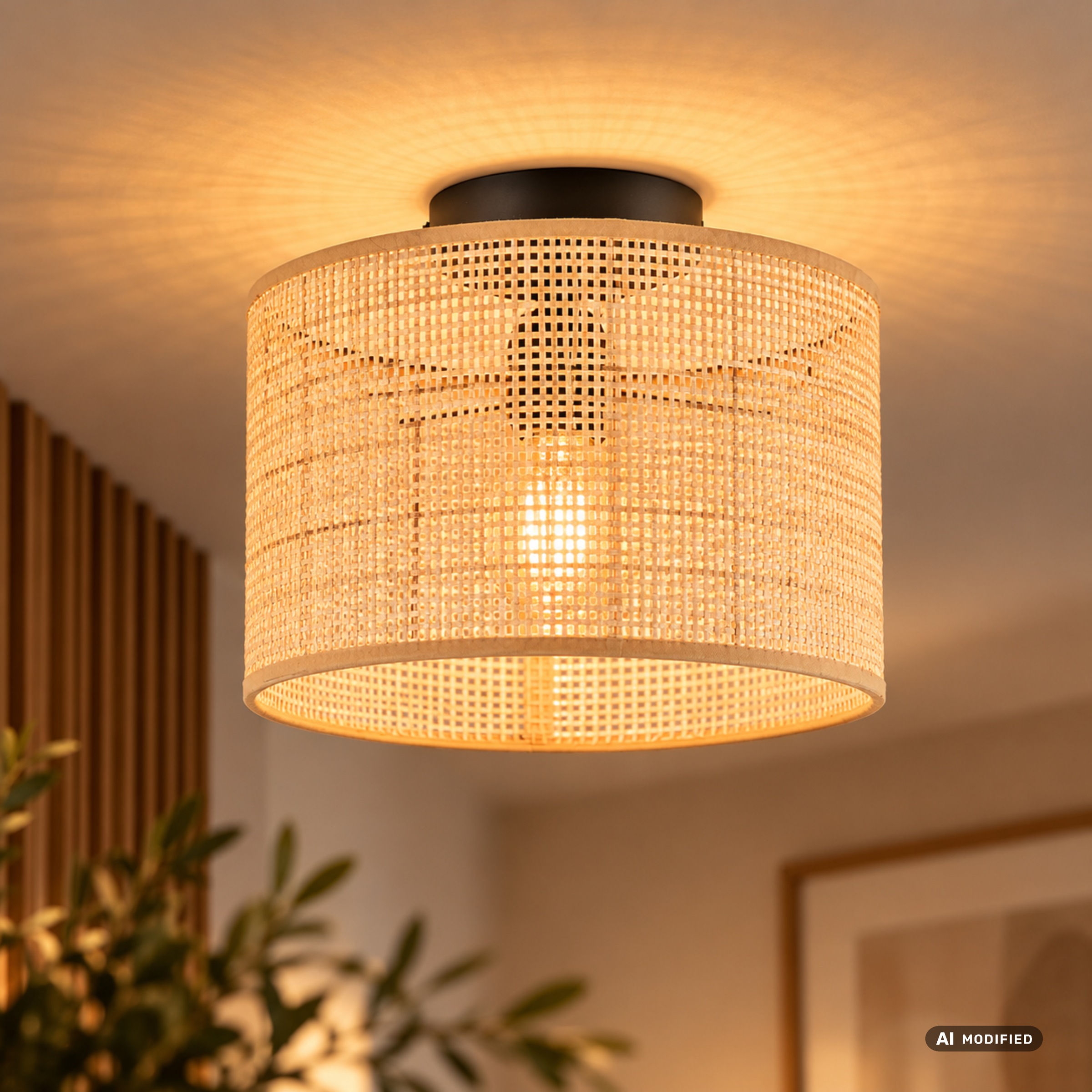 OTTO home Deckenleuchte »Lillyy« E27 1 Stk. E27, max. 40W, Rattangeflecht