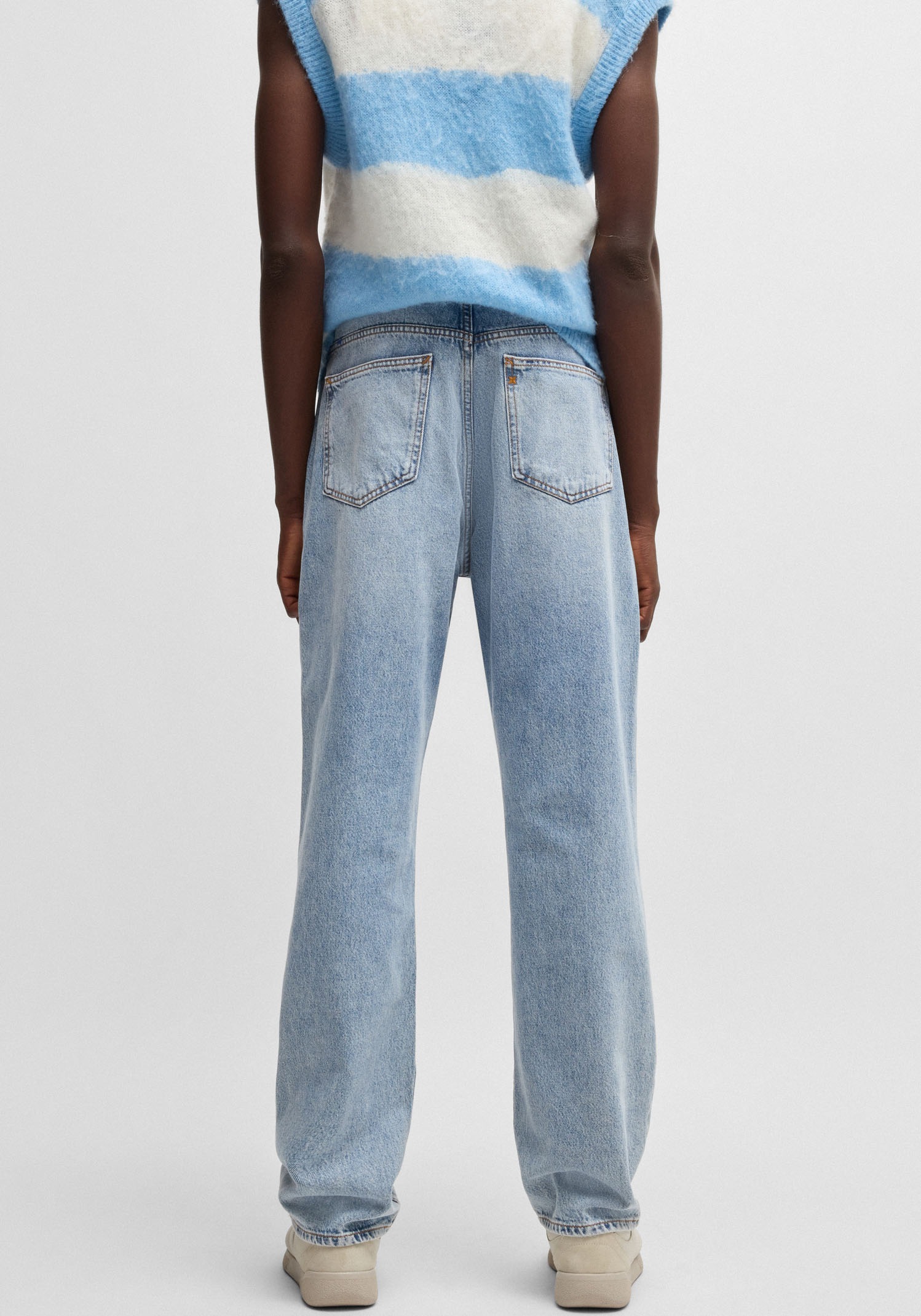 HUGO Blue Loose-fit-Jeans »Nate«, in heller Waschung