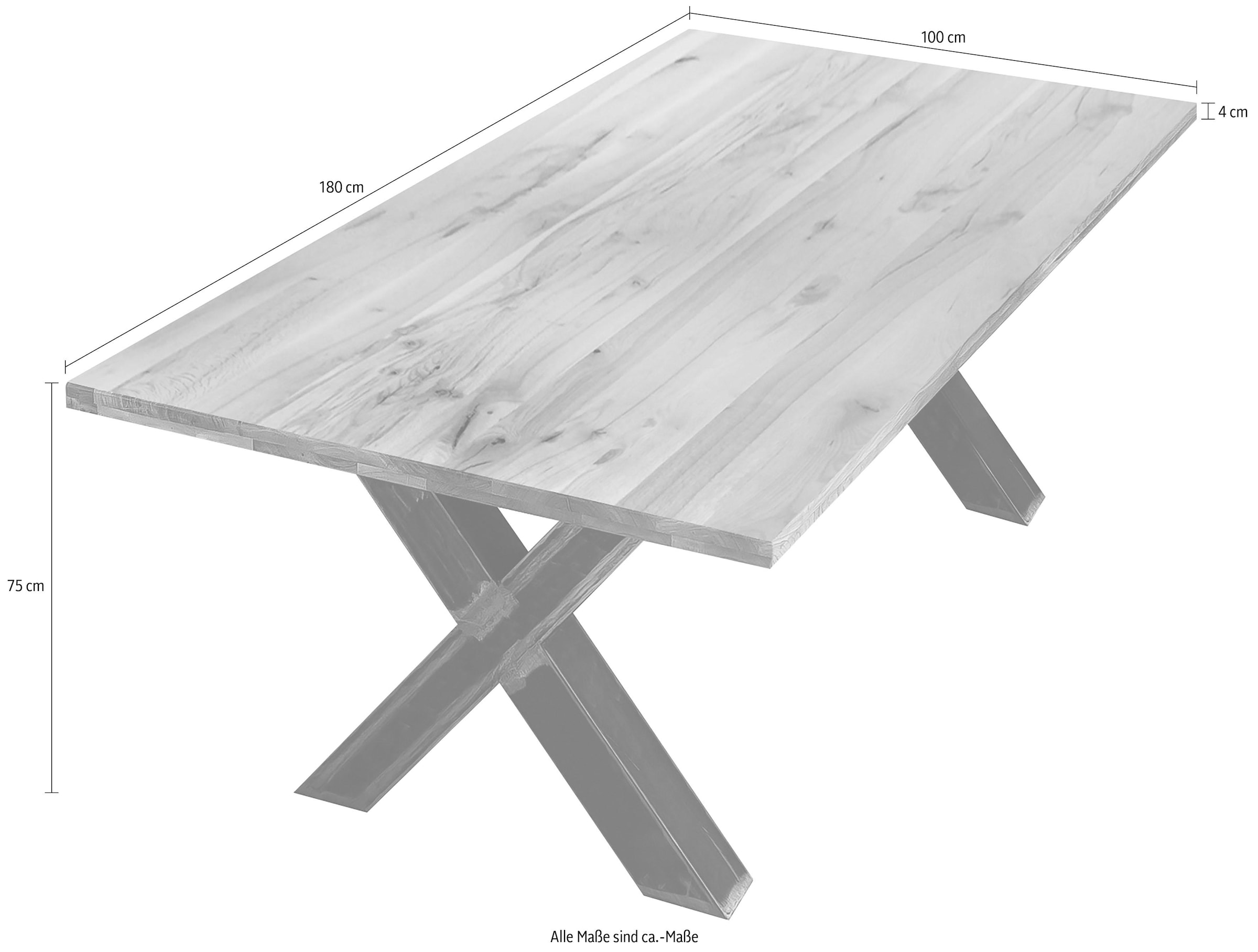 SIT Esstisch »Tables«, mit Platte aus Wildeiche natur