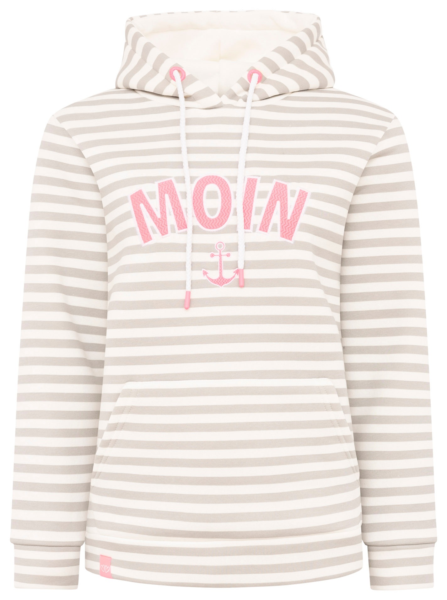 Zwillingsherz Kapuzensweatshirt ""Streifen Moin"", gestreift, große "MOIN"- günstig online kaufen
