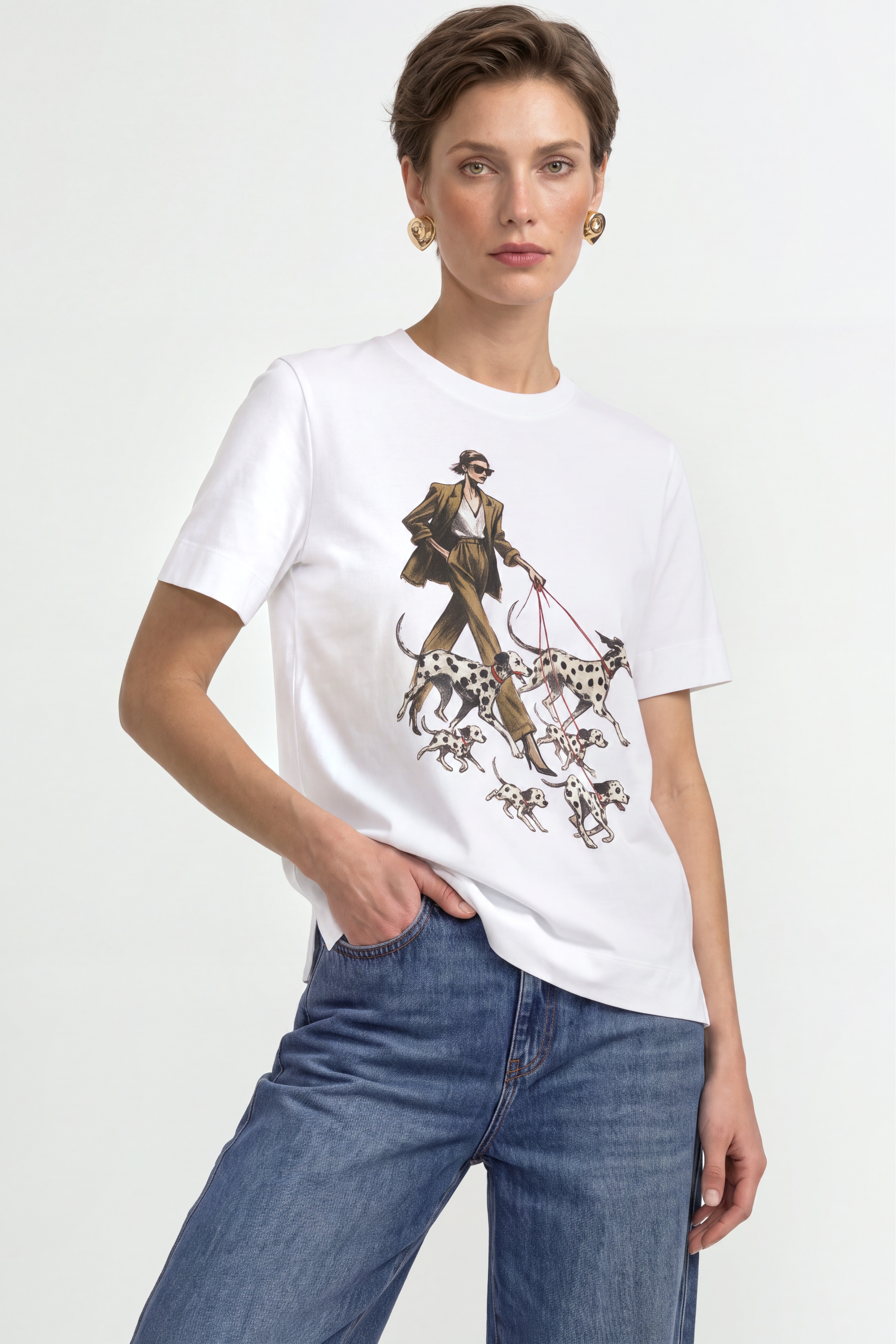RICHROYAL T-Shirt mit auffälligem Print
