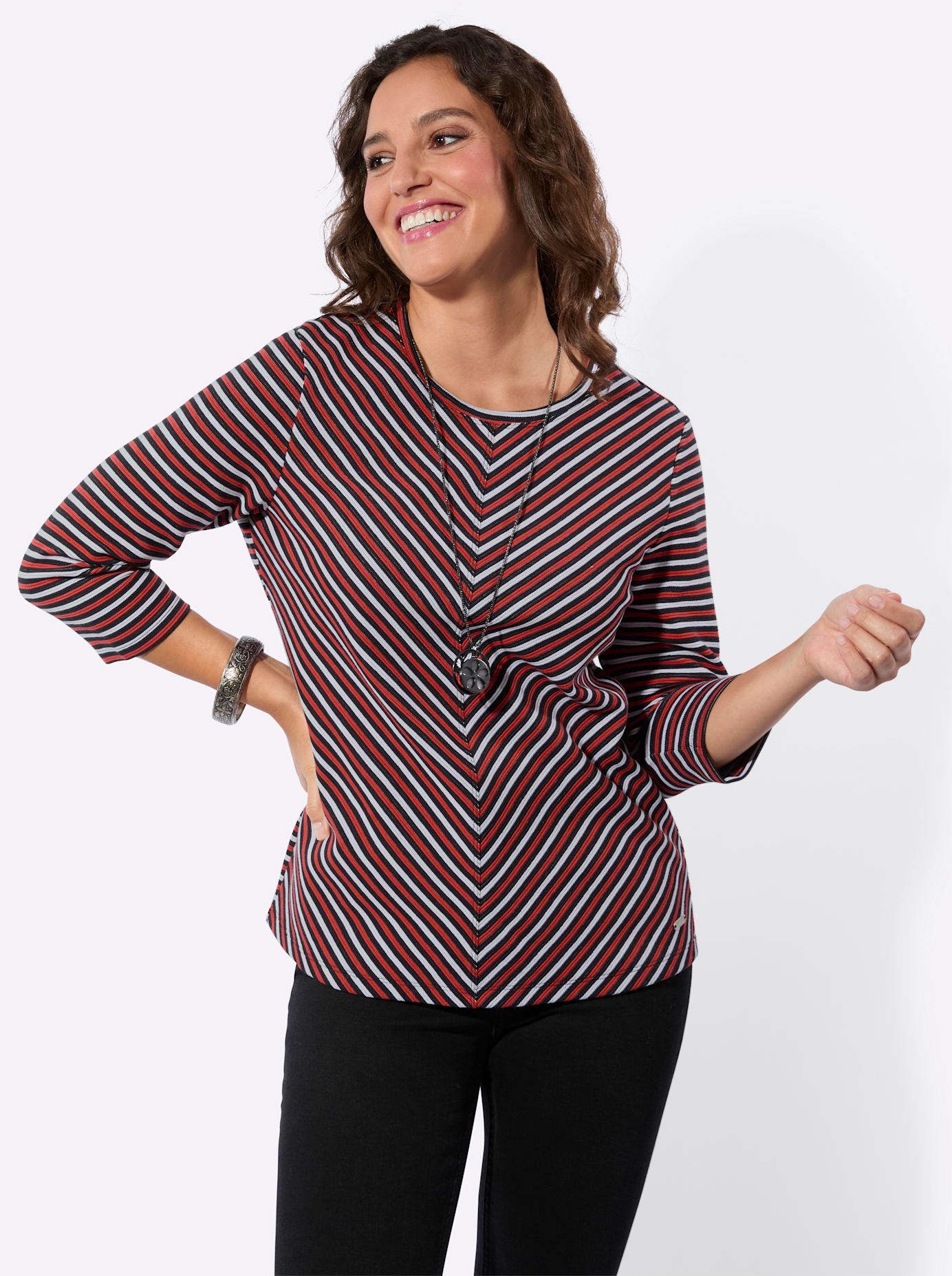 Casual Looks 3/4-Arm-Shirt »Rundhals-Shirt« 1 tlg.