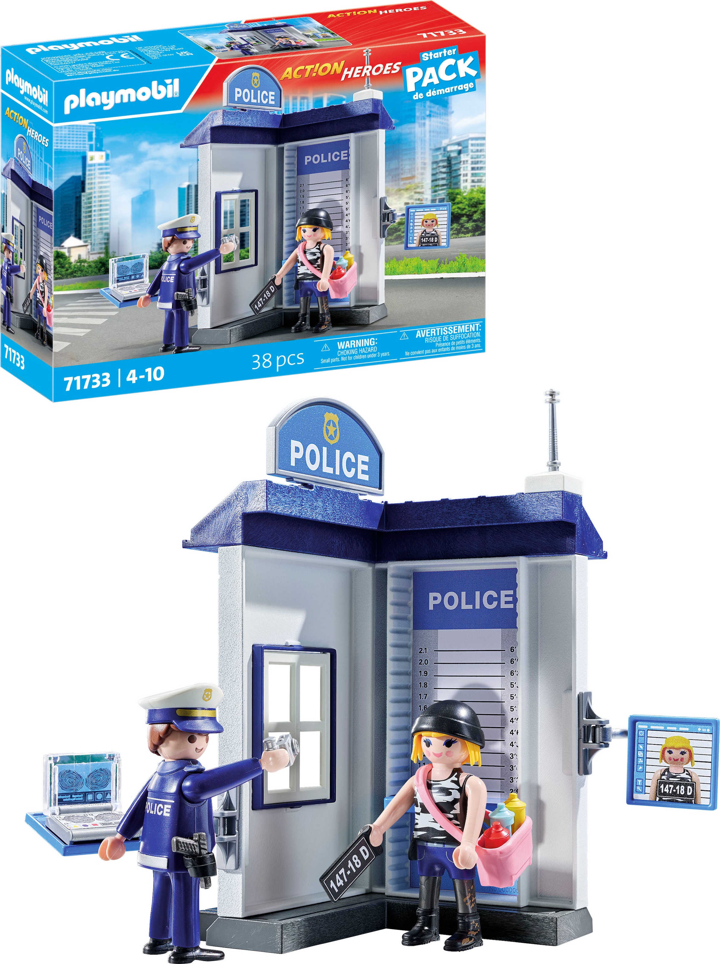Playmobil® Konstruktions-Spielset »Polizei Ermittlungszimmer (71733), Playmobil Action Heroes«, (38 St.), Made in Europe
