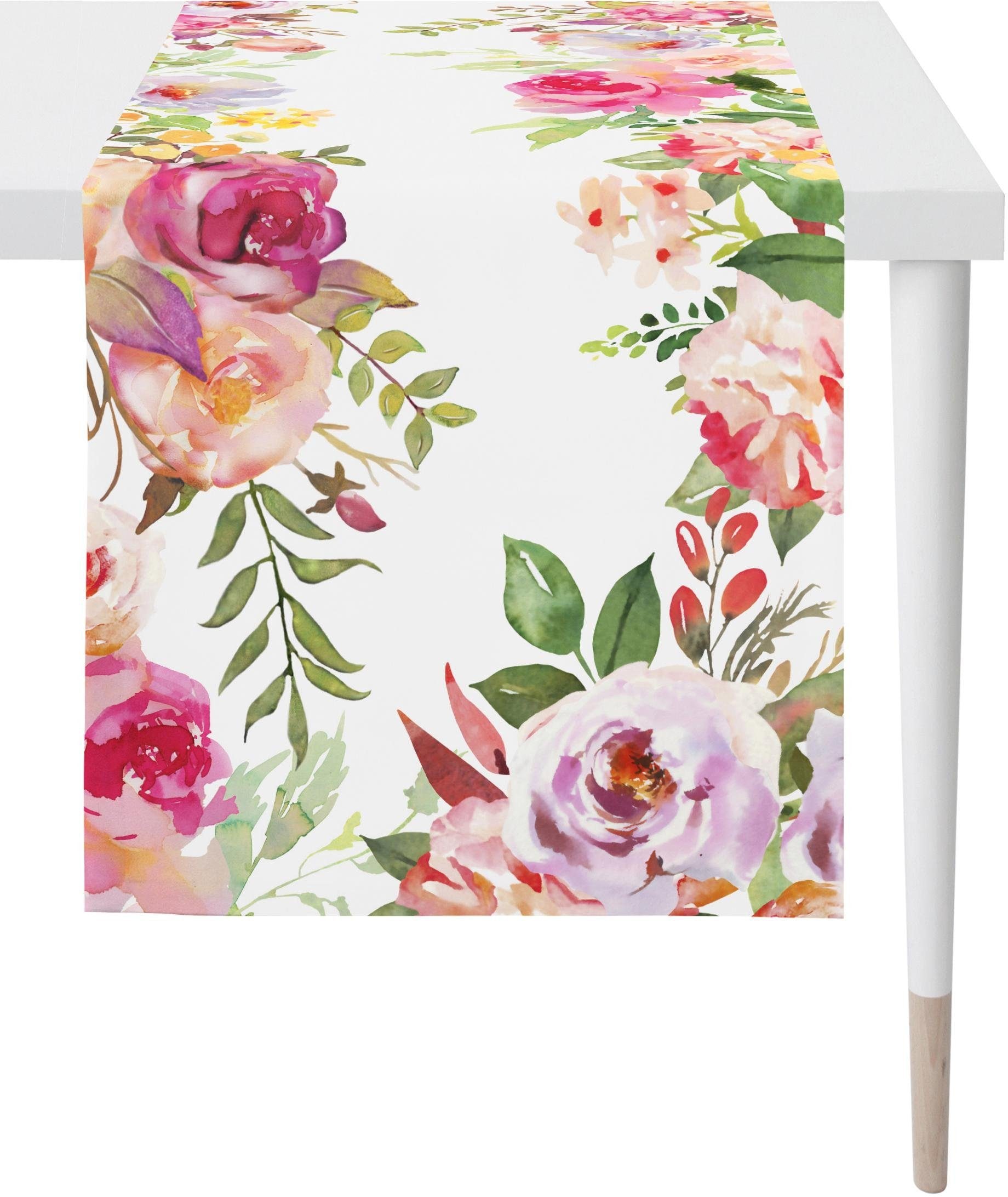 APELT Tischläufer »6815 SPRINGTIME, Frühjahrsdeko, Frühling«, (1 St.),  Digitaldruck, mit Frühjahrsblüten, wie auf einer Streublumenwiese | BAUR