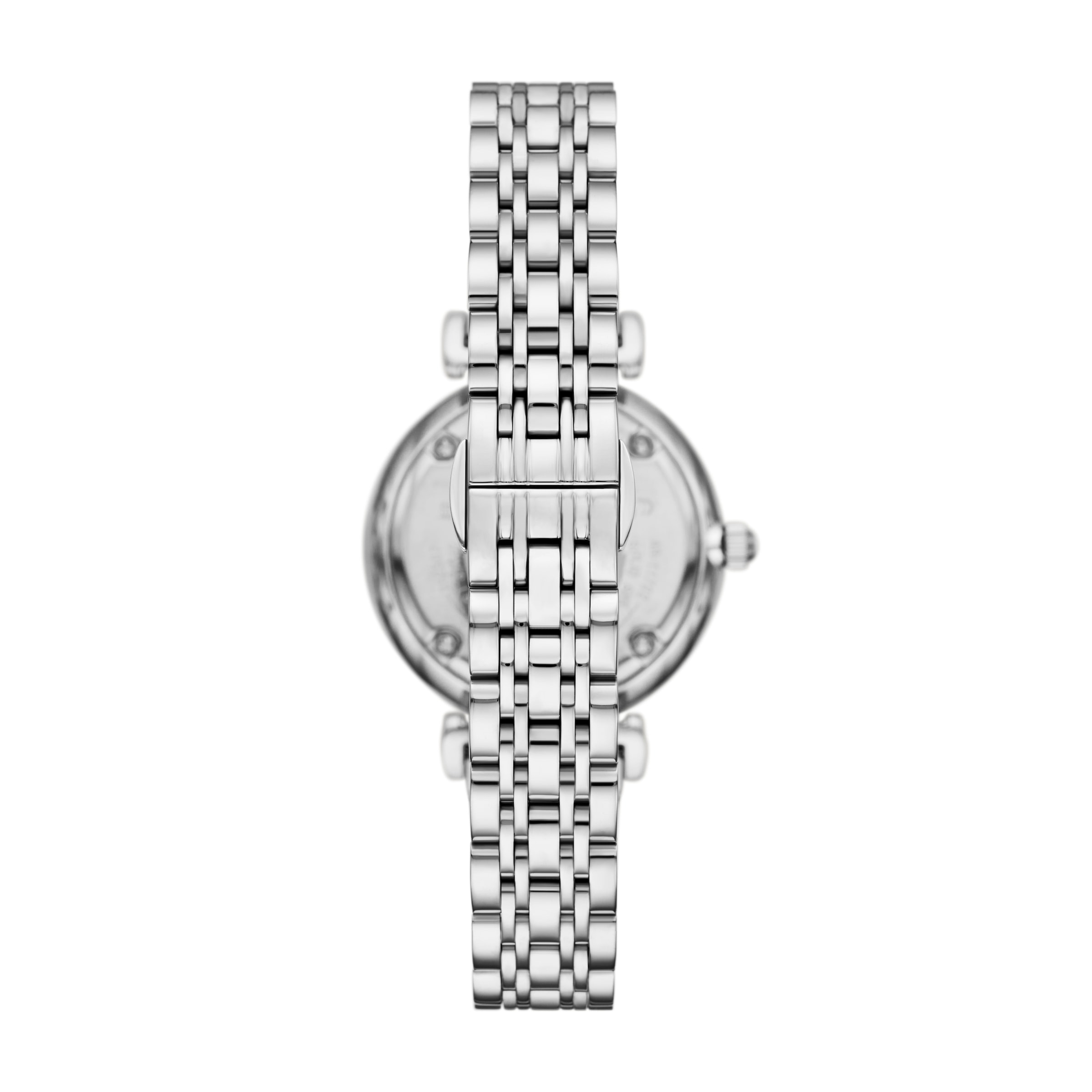 Emporio Armani Quarzuhr, Armbanduhr, Damenuhr, Edelstahlarmband, analog, Glassteine