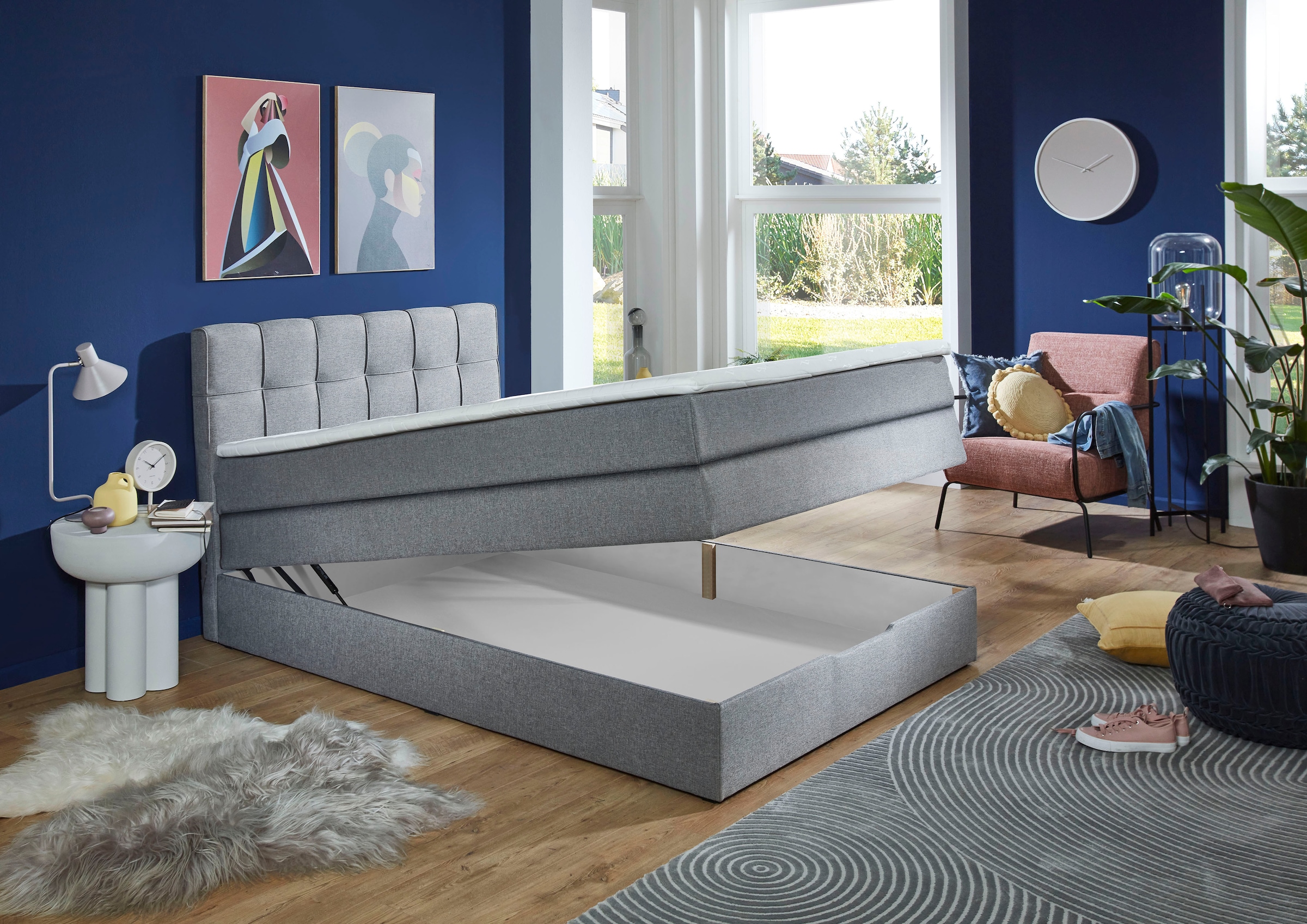 INOSIGN Boxspringbett »Fornoli«, inkl. Topper und Bettkasten, H3 in zwei Matratzenarten