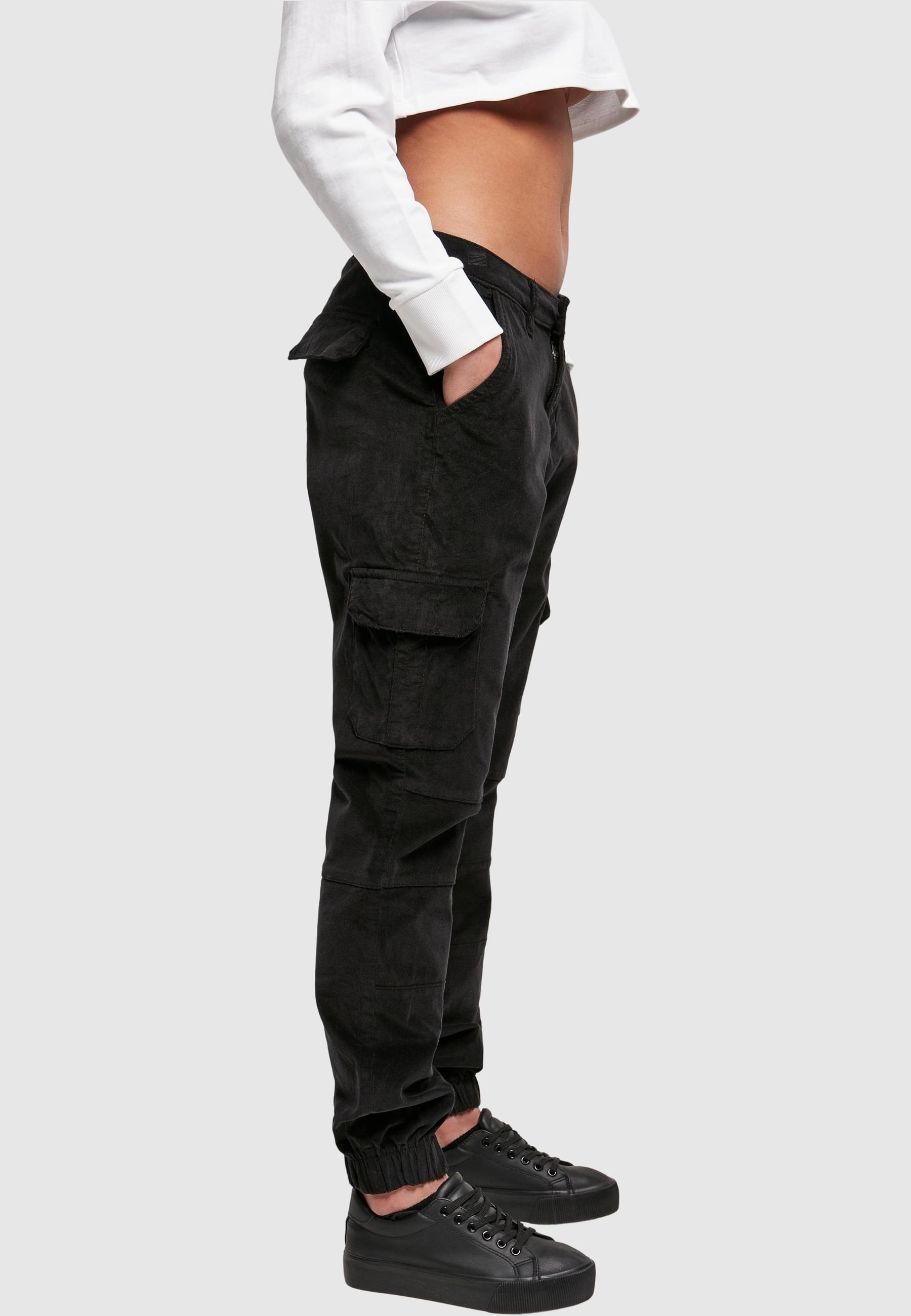 URBAN CLASSICS Cargohose »Urban Classics Damen Ladies High Waist Cargo Corduroy Pants«, (1 tlg.)