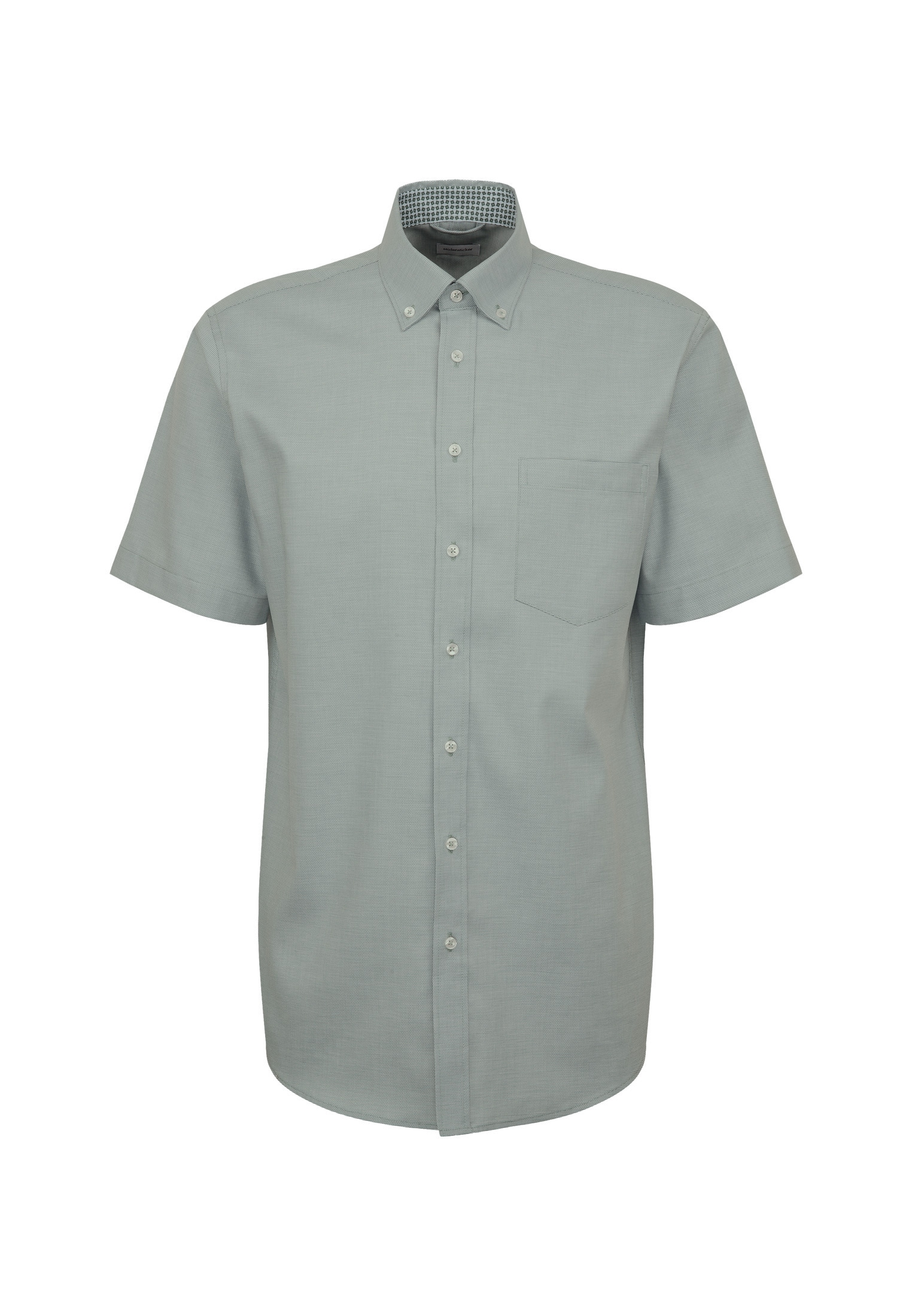 seidensticker Businesshemd »Regular«, Regular Kurzarm Button-Down-Kragen Struktur