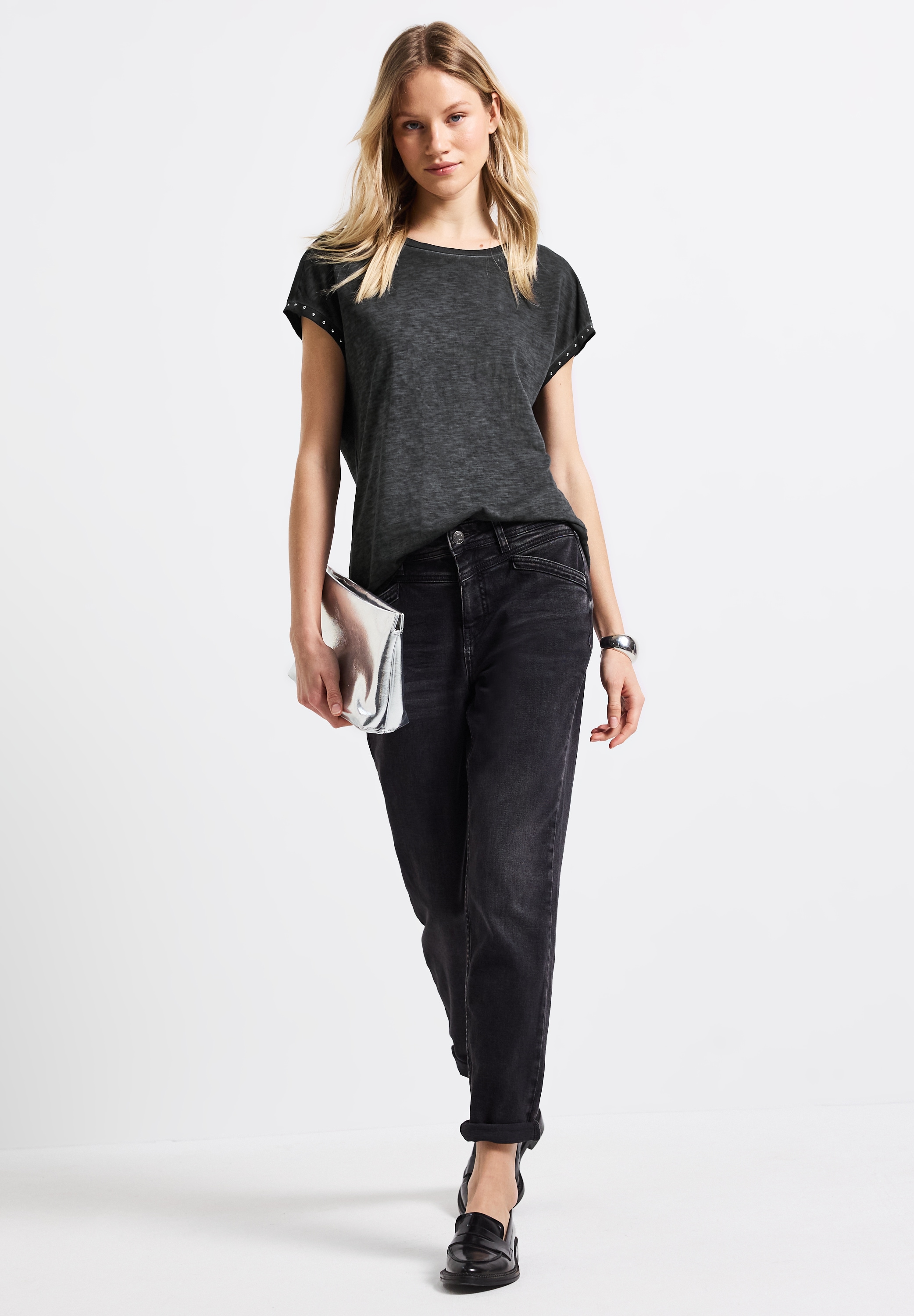 STREET ONE Shirttop, mit Nieten-Details