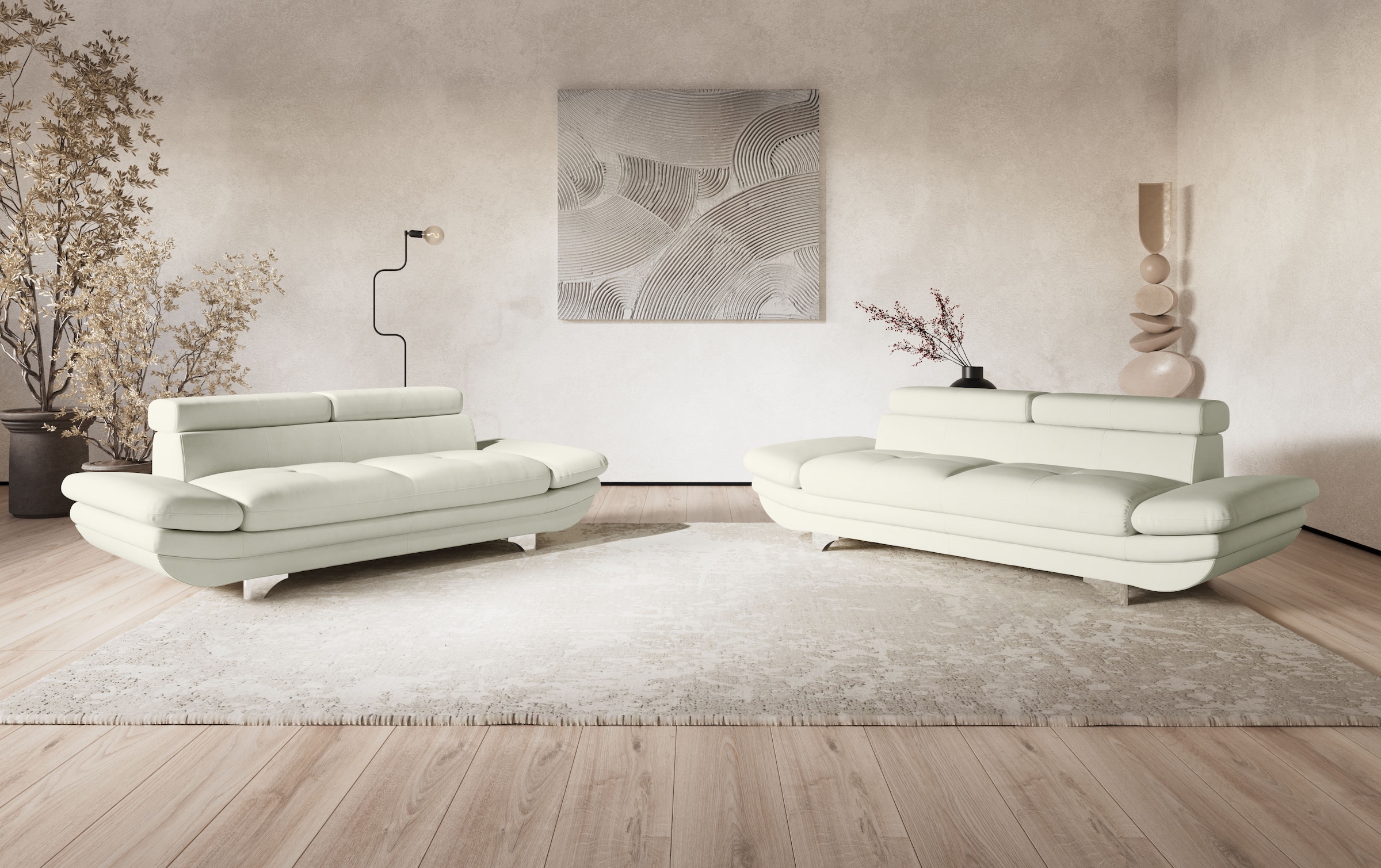 COTTA 3-Sitzer »Enterprise«, Big-Sofa, mit Armteilverstellung & Kopfteilverstellung