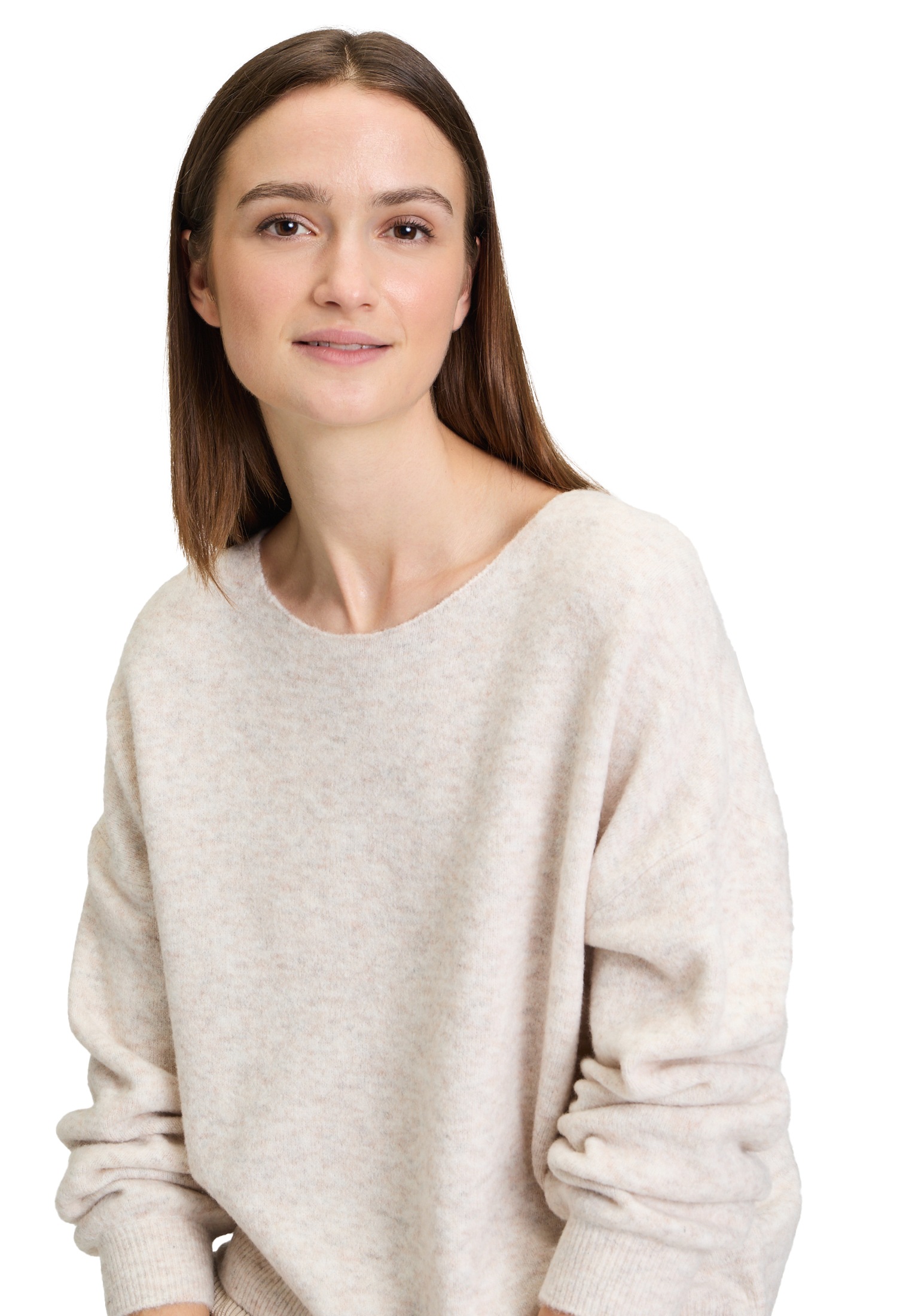 Cartoon Strickpullover »Cartoon Damen Basic-Pullover mit Rundhalsausschnitt«, (1 tlg.), Rippbündchen