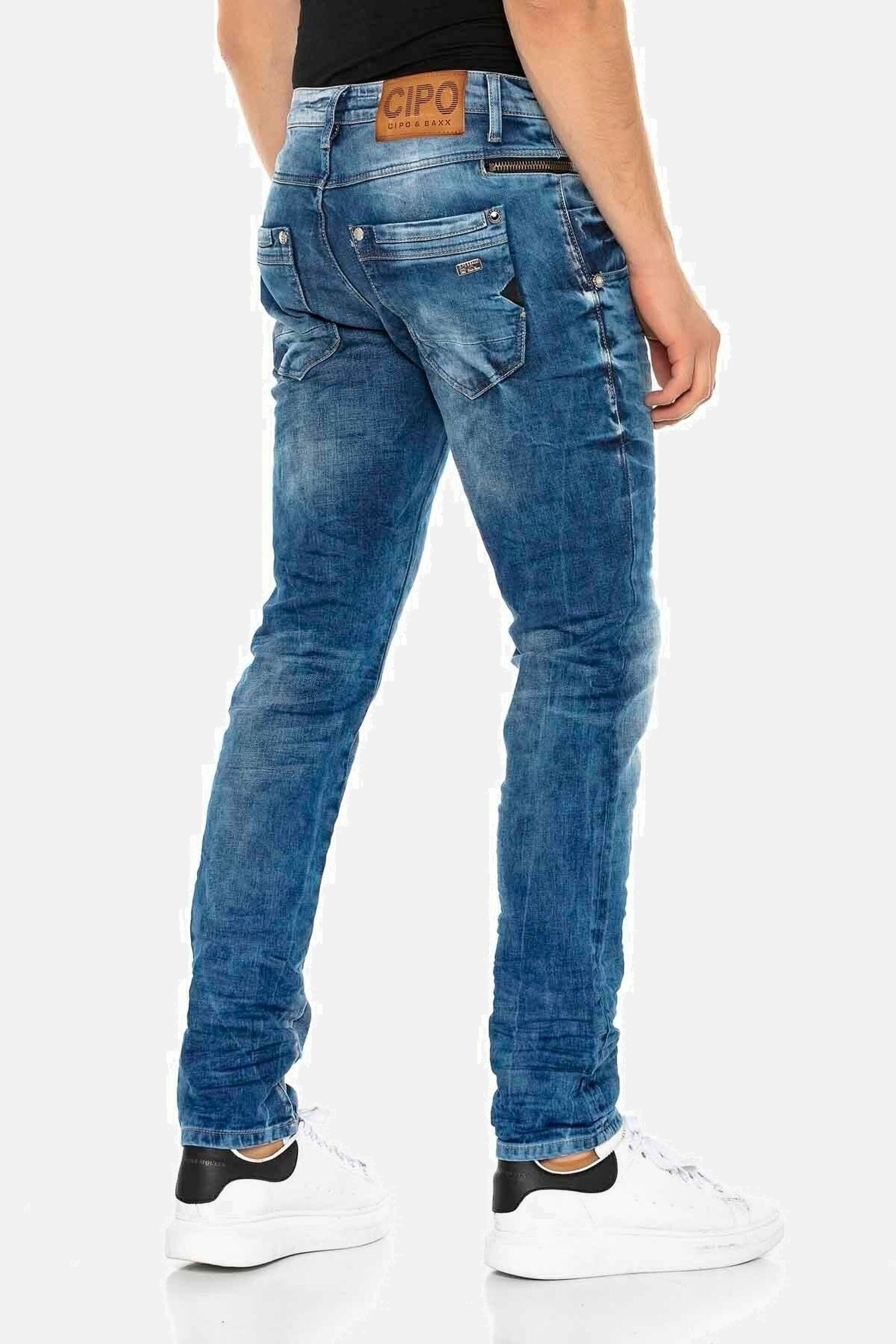 Cipo & Baxx Slim-fit-Jeans »Jeans«, in verwaschenem Design, CD-394