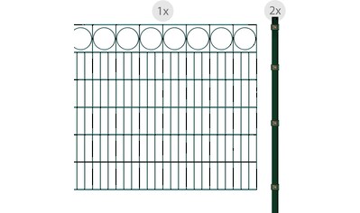 Doppelstabmattenzaun »ESSENTIAL 120 zum Einbetonieren "Ring" mit Zierleiste«