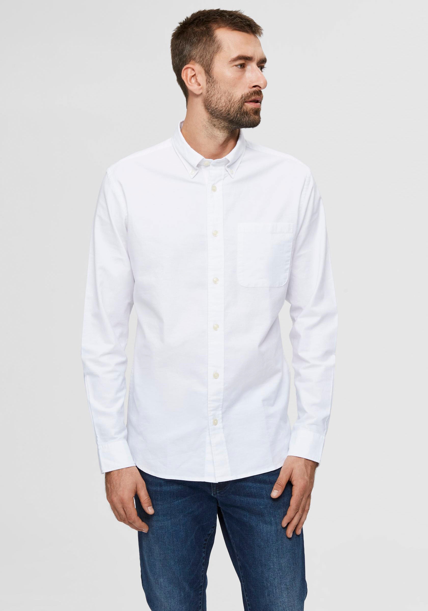 SELECTED HOMME Langarmhemd "SLHREGRICK-OX SHIRT LS NOOS", mit Brusttasche günstig online kaufen