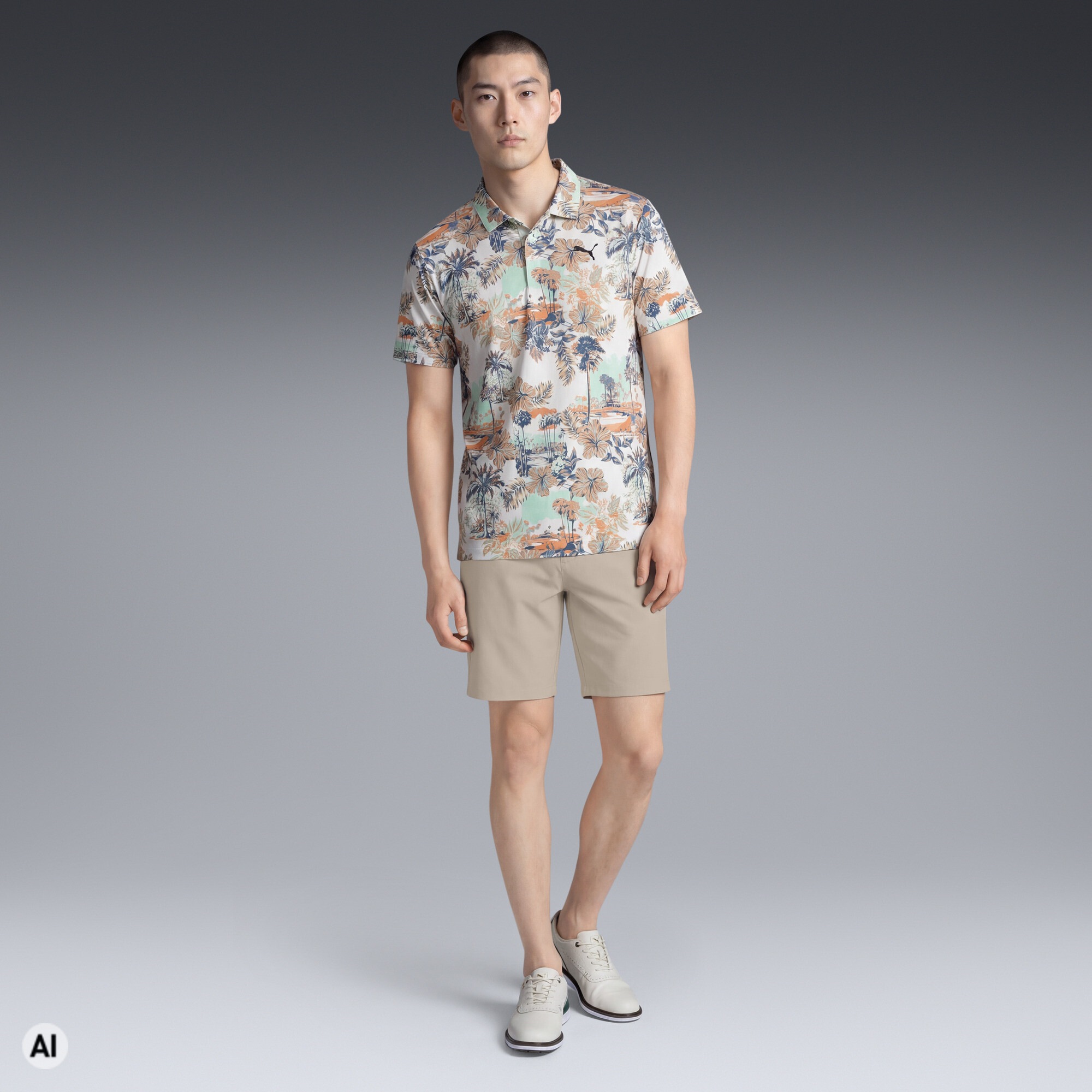 PUMA Poloshirt »CLOUDSPUN Palm Golfpolo Herren«