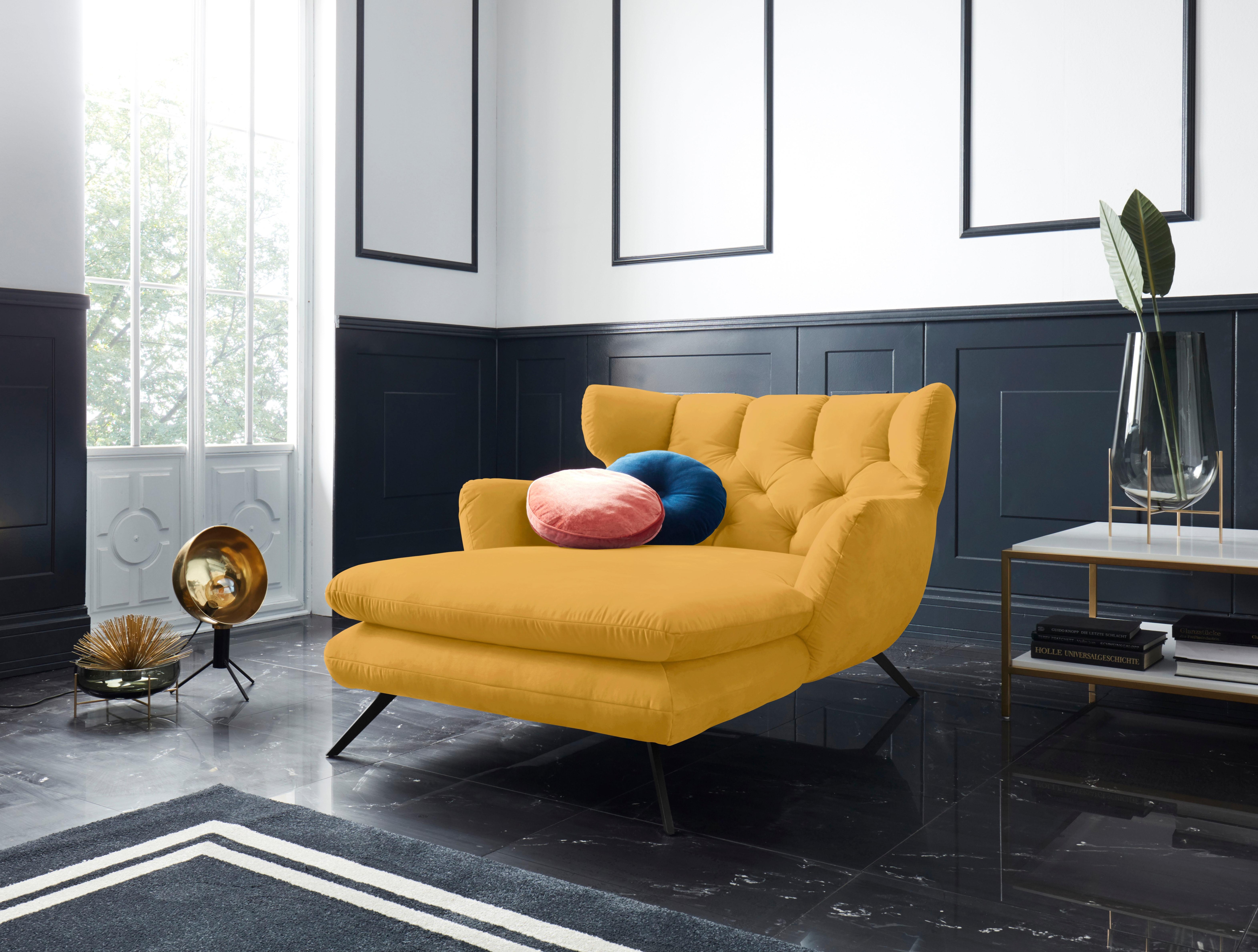 3C Candy Loveseat "Beatrice Loungesessel, Ohrensessel, bequem zum Relaxen, Breite 100cm" mit Knopfheftung im Rücken, Fernsehsessel, Relaxsessel