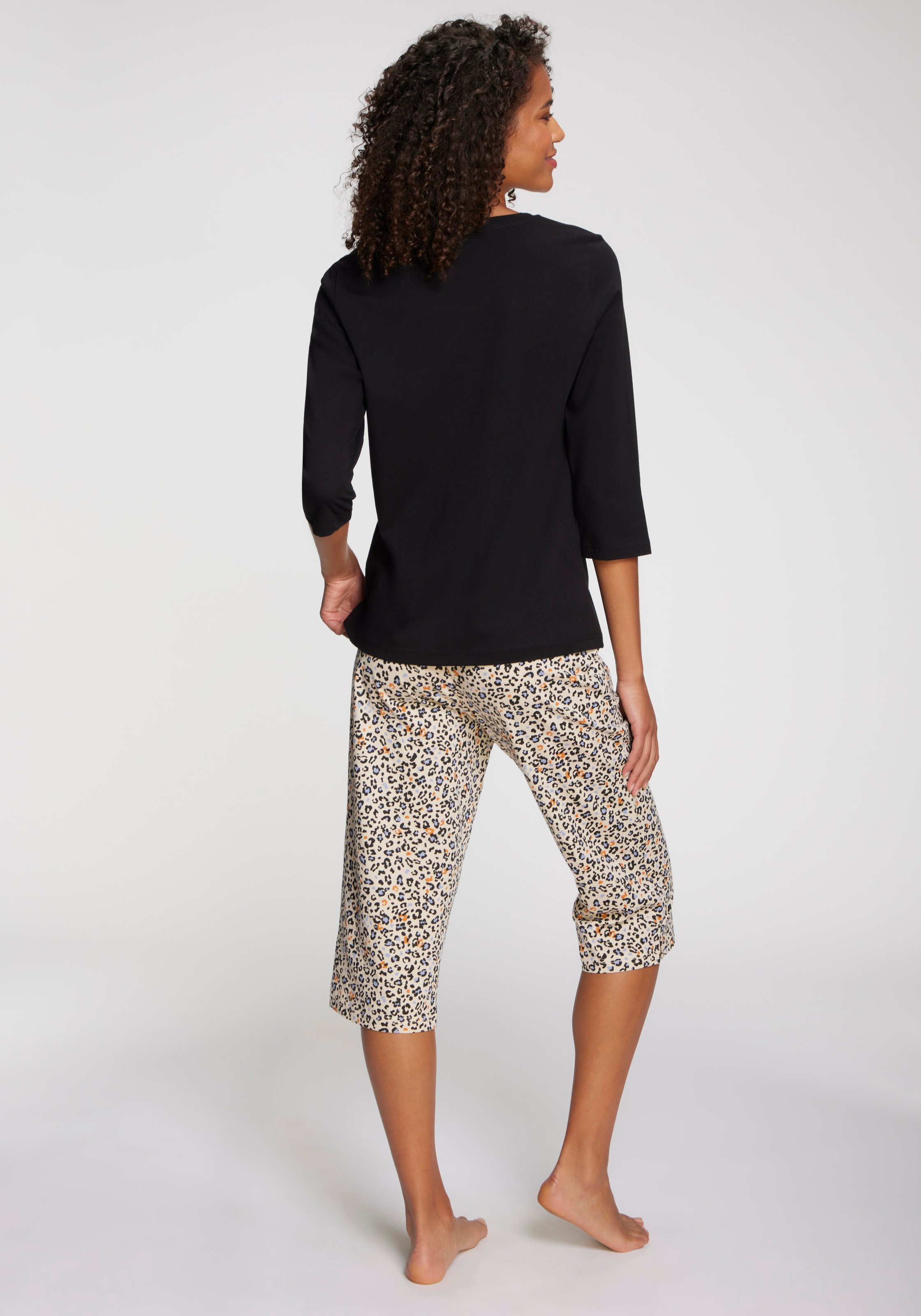 Thumbnail - Vivance Dreams Capri-Pyjama 2 tlg. mit schönem Animalprint