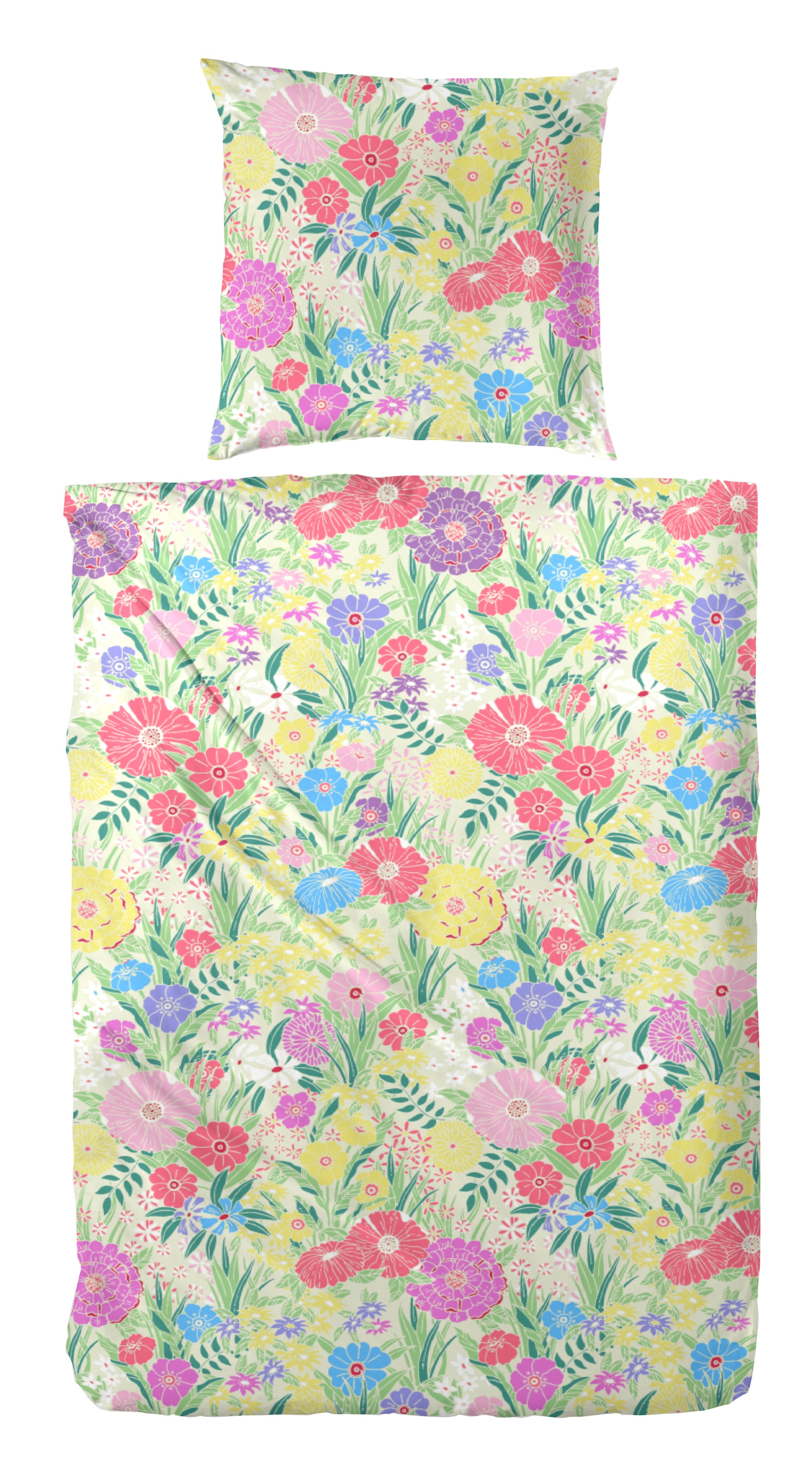 Primera Bettwäsche "Perkal-Bettwäsche Wonderful" 2 Stk. mit einem lebendigen Blumenmuster