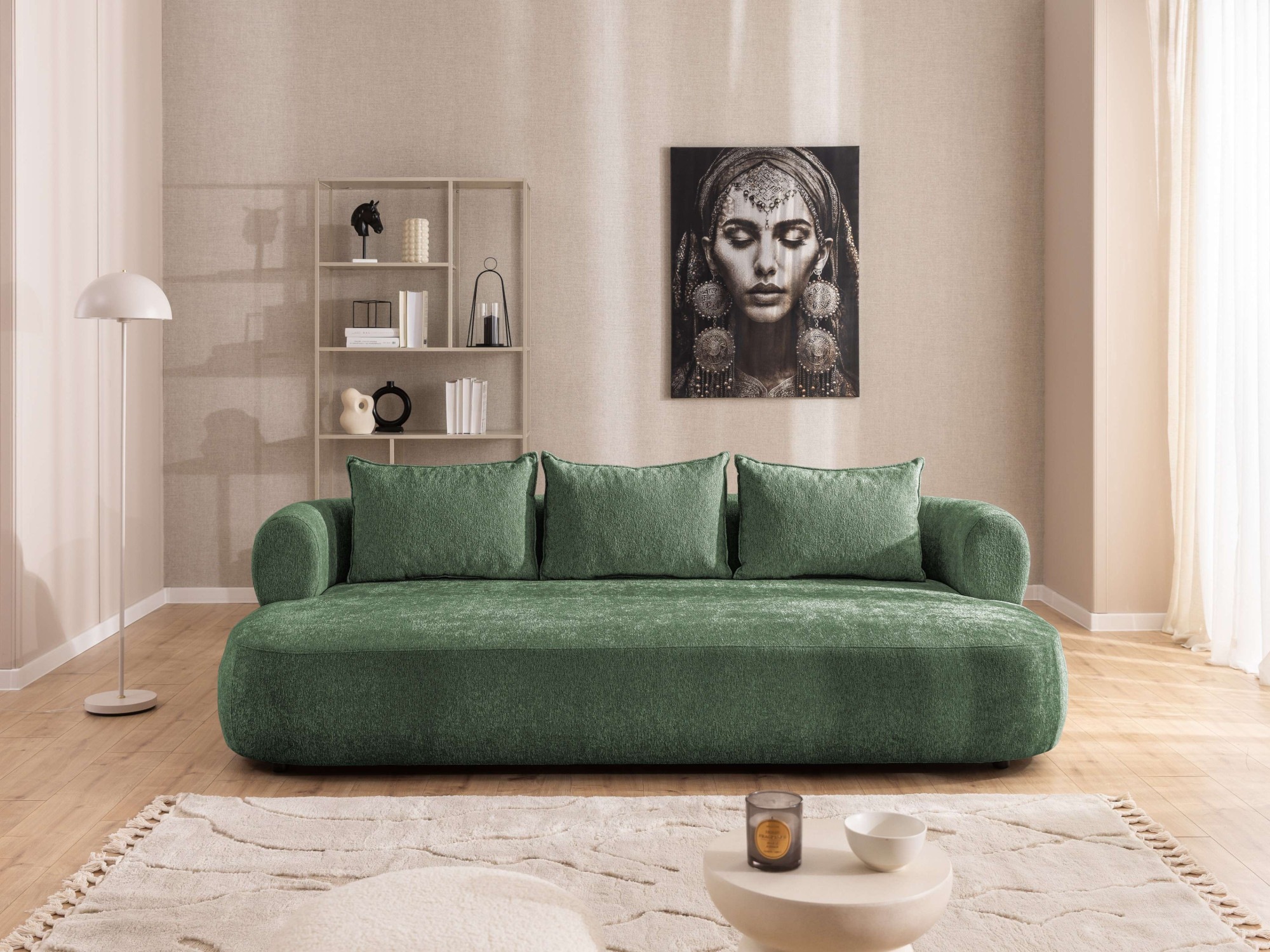 Home affaire Big-Sofa »LUSSAC 4-Sitzer Design-Sofa mit Zierkissen, Maße B/T/H: 242/123/78 cm«, hoher Sitzkomfort und modernes Design, Sofa ohne Bettfunktion
