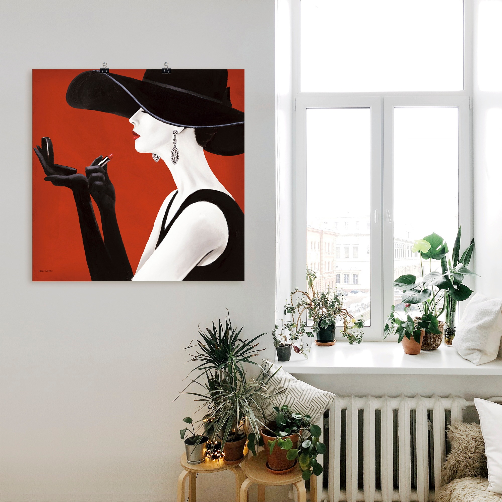 Artland Wandbild »Hut ab II«, Frau, (1 St.), als Leinwandbild, Poster, Wandaufkleber in verschied. Größen