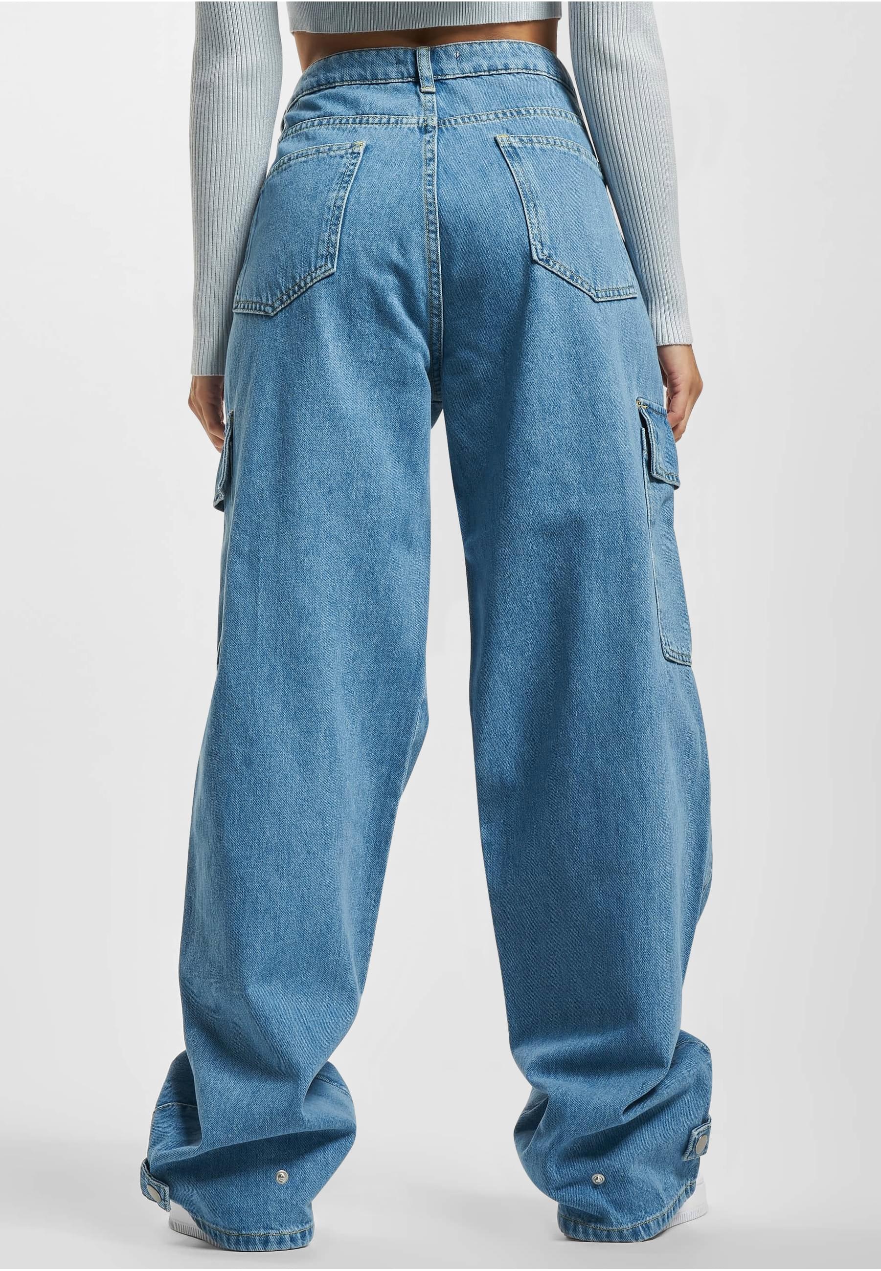 DEF Stoffhose »DEF Damen DEF Cargo Pants Denim«, (1 tlg.)