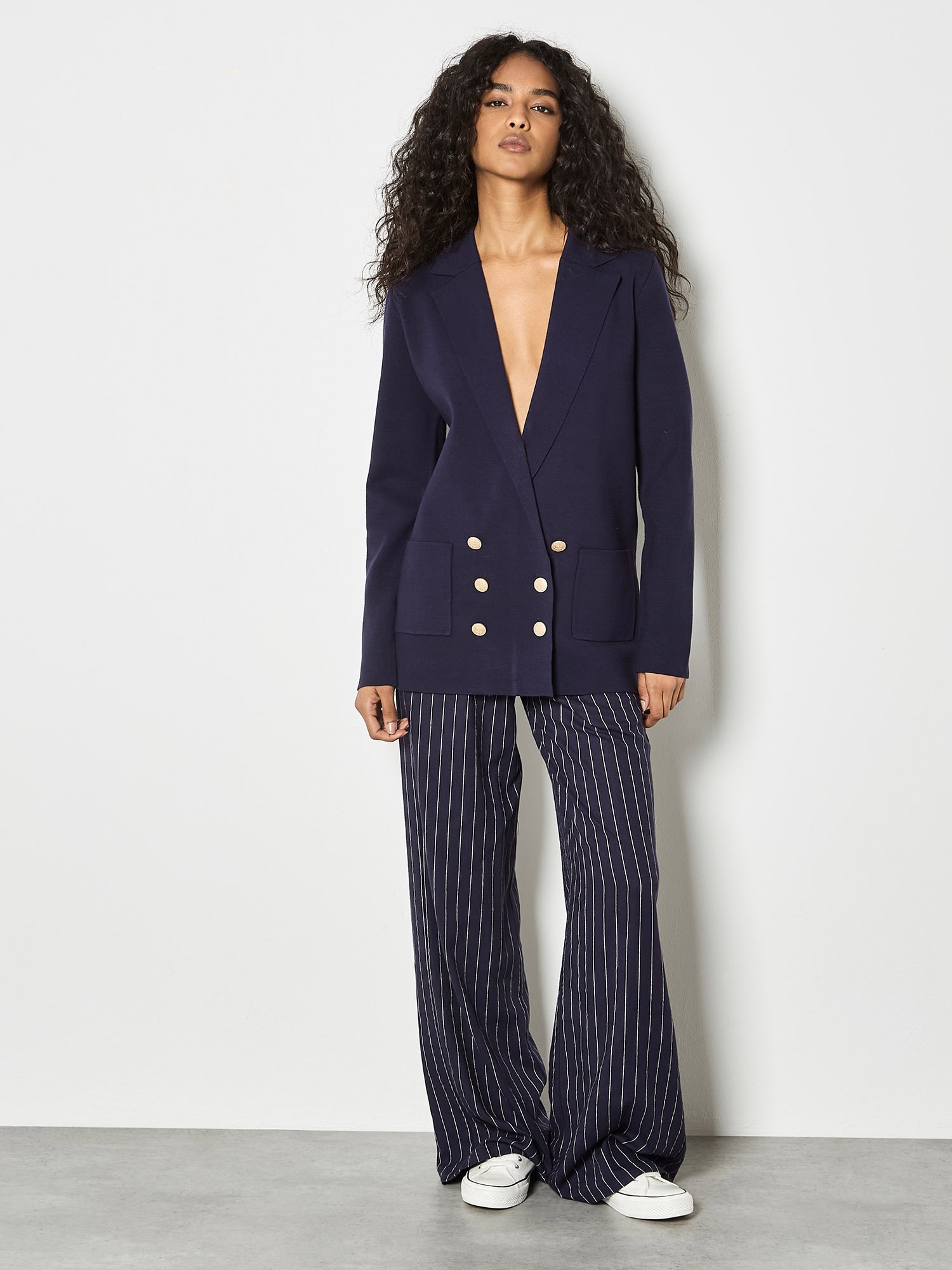 Apricot Longblazer »Blazer aus Rippstrick« Einfarbig