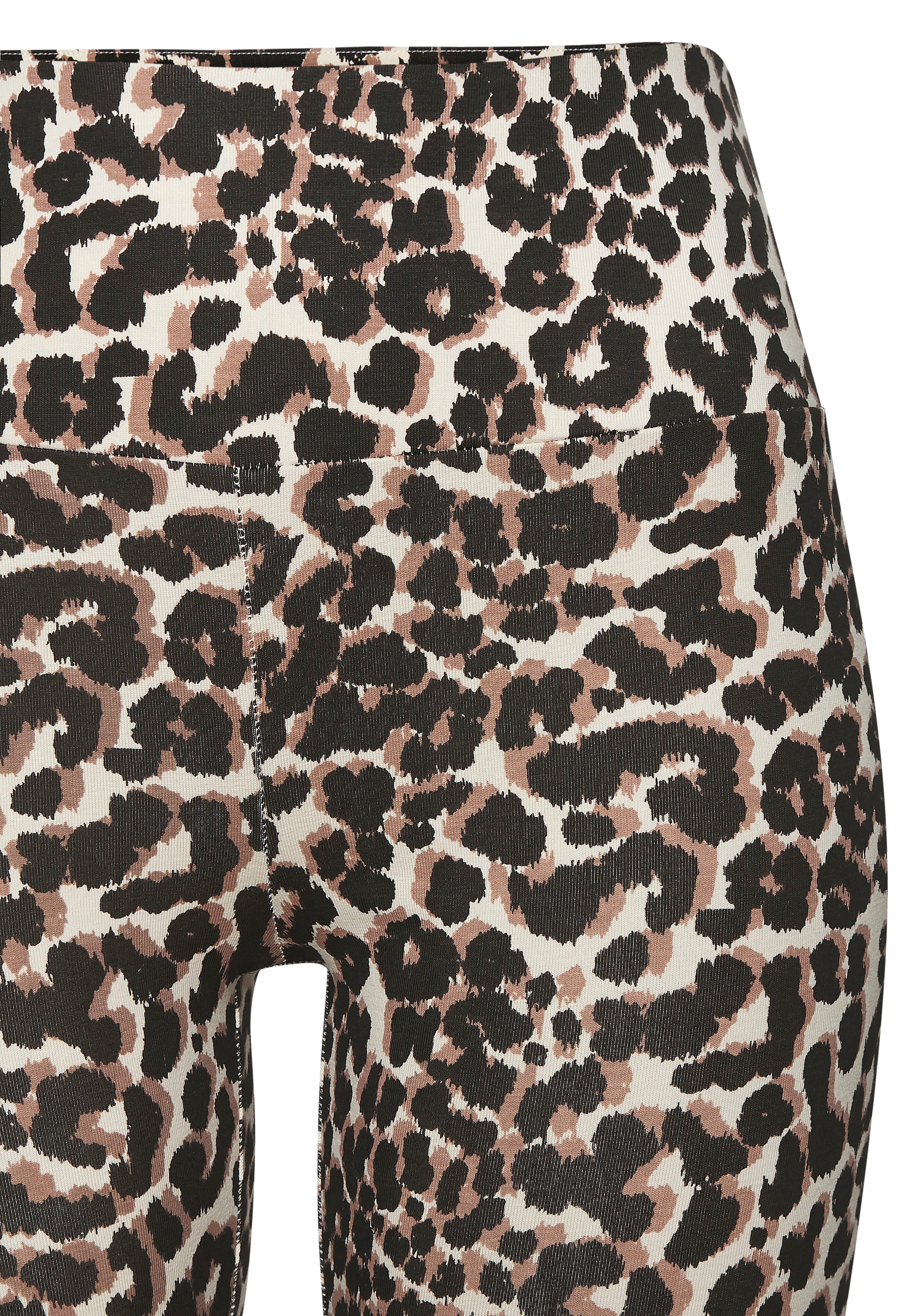 LASCANA ACTIVE Leggings, in Leopardenmuster, mit breitem Bündchen
