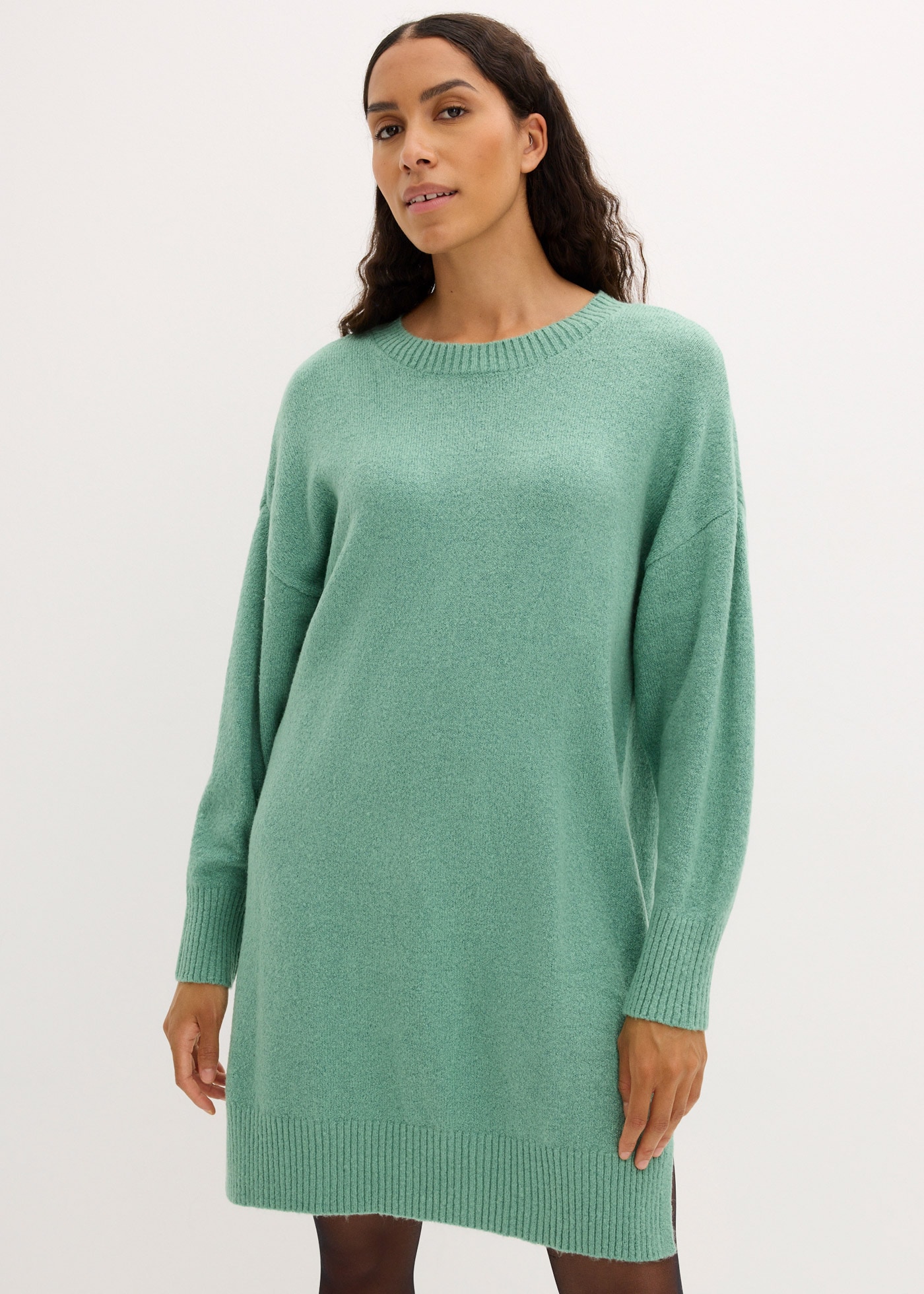 bonprix Sweatkleid "Oversize-Strickkleid" aus Materialmix, Oversize Passfor günstig online kaufen