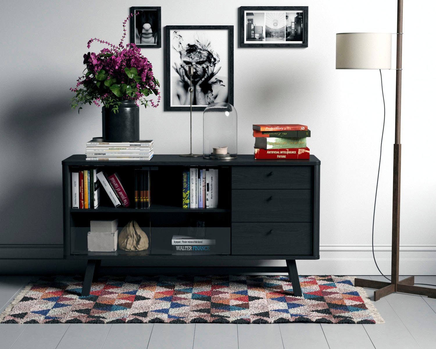 Woodman Sideboard, Kommode im skandinavischen Design, Breite 140 cm günstig online kaufen