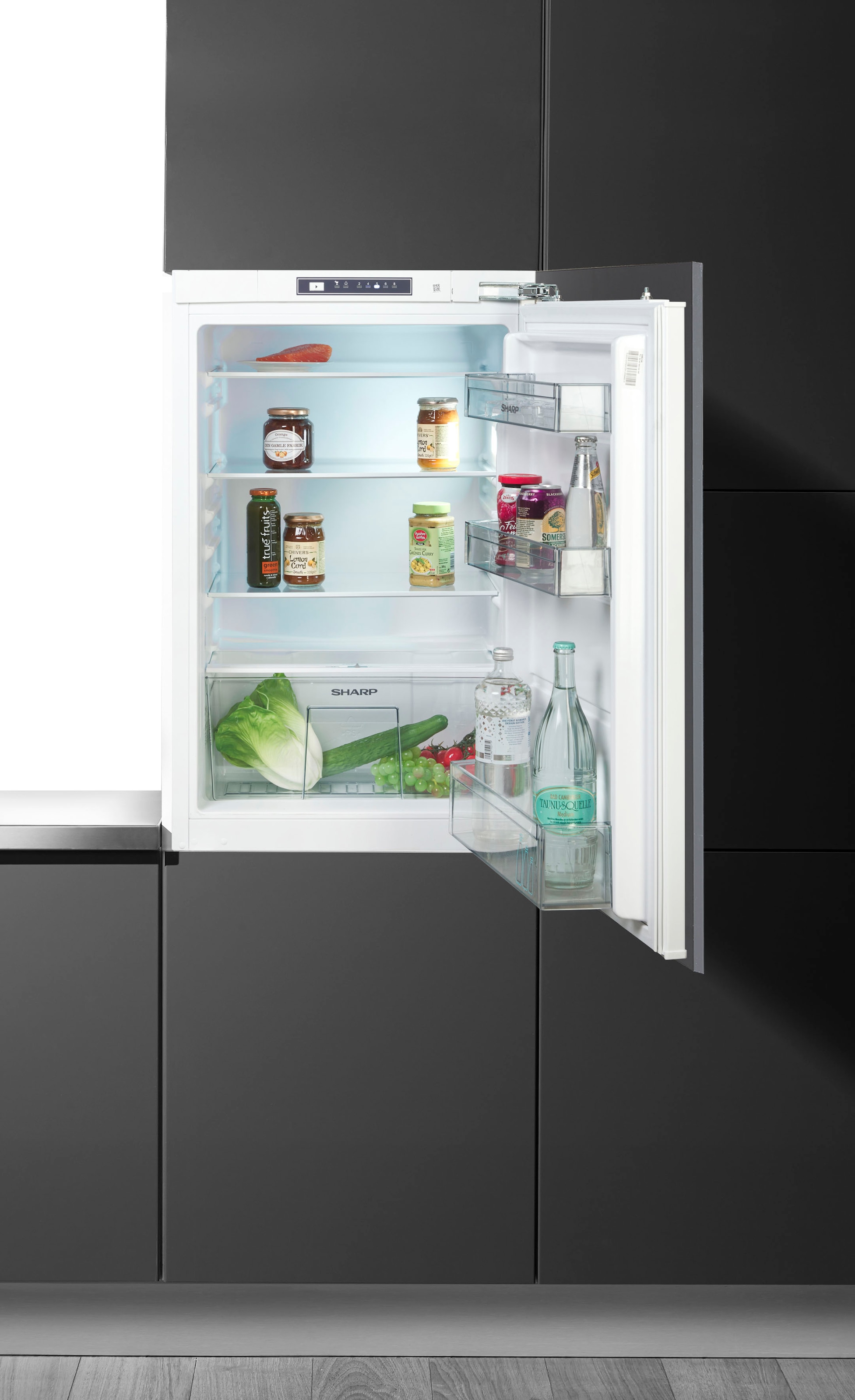 Sharp Einbaukühlschrank »SJ-LD125E0XD-EU«, SJ-LD125E0XD-EU, 87,5 cm hoch, 54 cm breit, (88cm Nische), Festtür