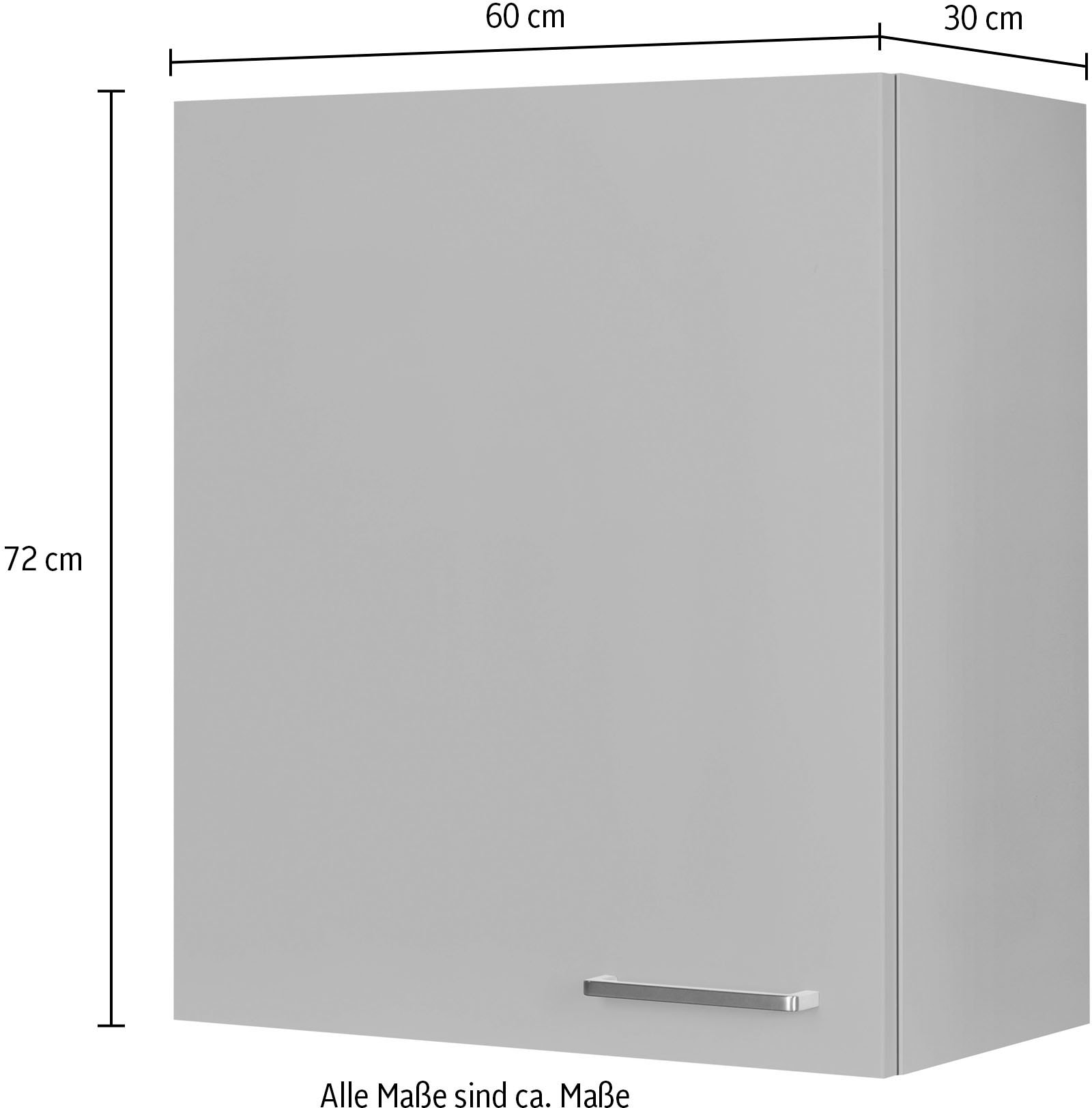 nobilia® Hängeschrank »"Touch", Ausrichtung wählbar, vormontiert,«, in drei Breiten: 30, 40 und 60 cm, mit Soft-Close-Funktion