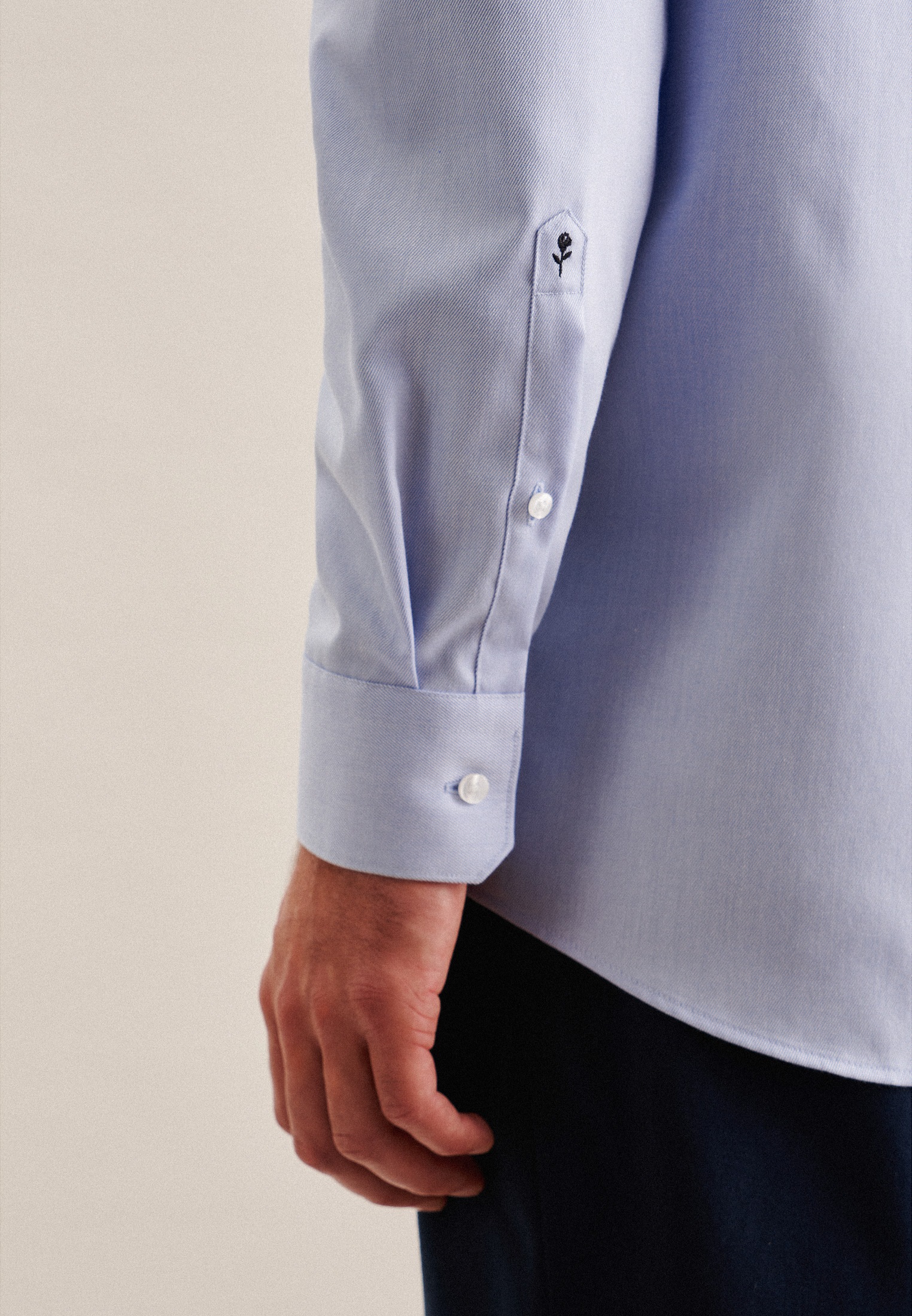 Seidensticker Schwarze Rose Men's Shirt Medium Blue Size M39 3