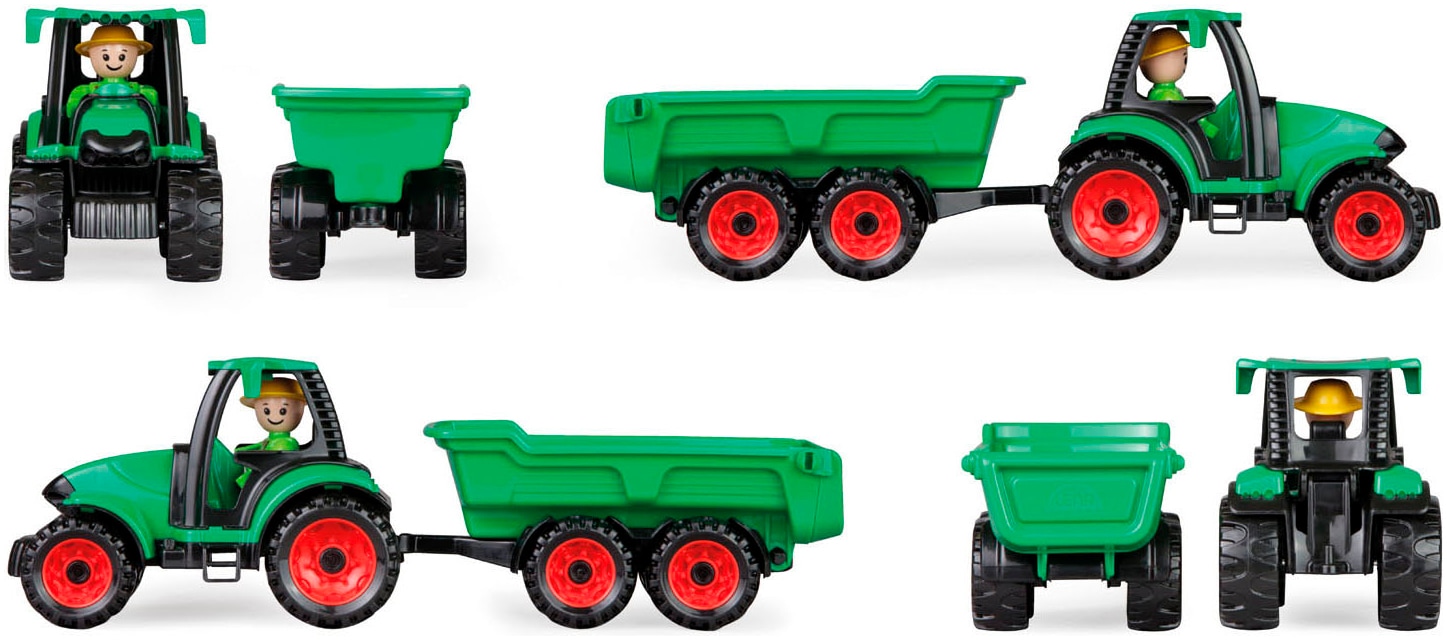 Lena® Spielzeug-Traktor »Truckies«, mit Anhänger; inklusive Spielfigur; Made in Europe
