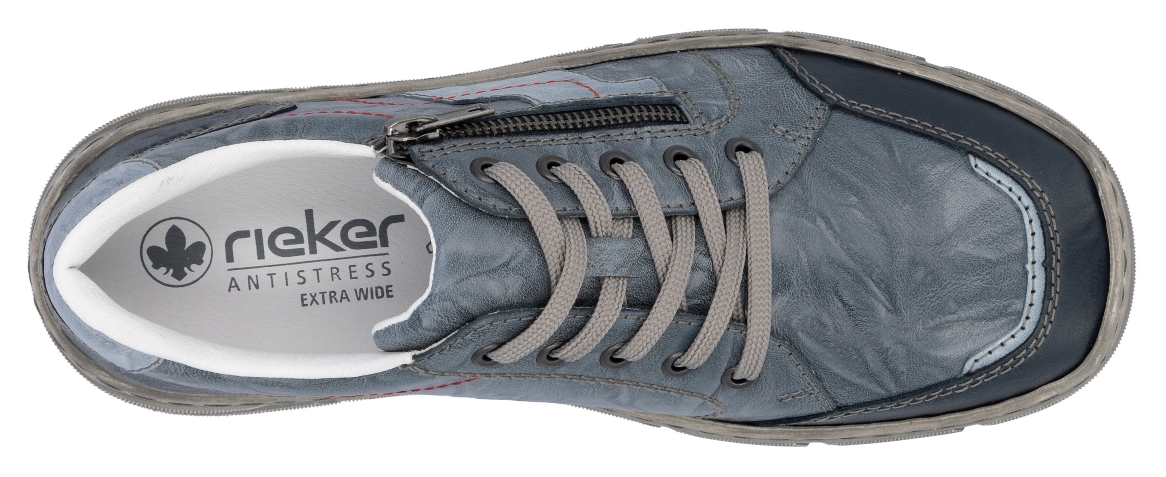 Rieker Sneaker, Schnürschuh, Halbschuh, Freizeitschuh mit Reißverschluss