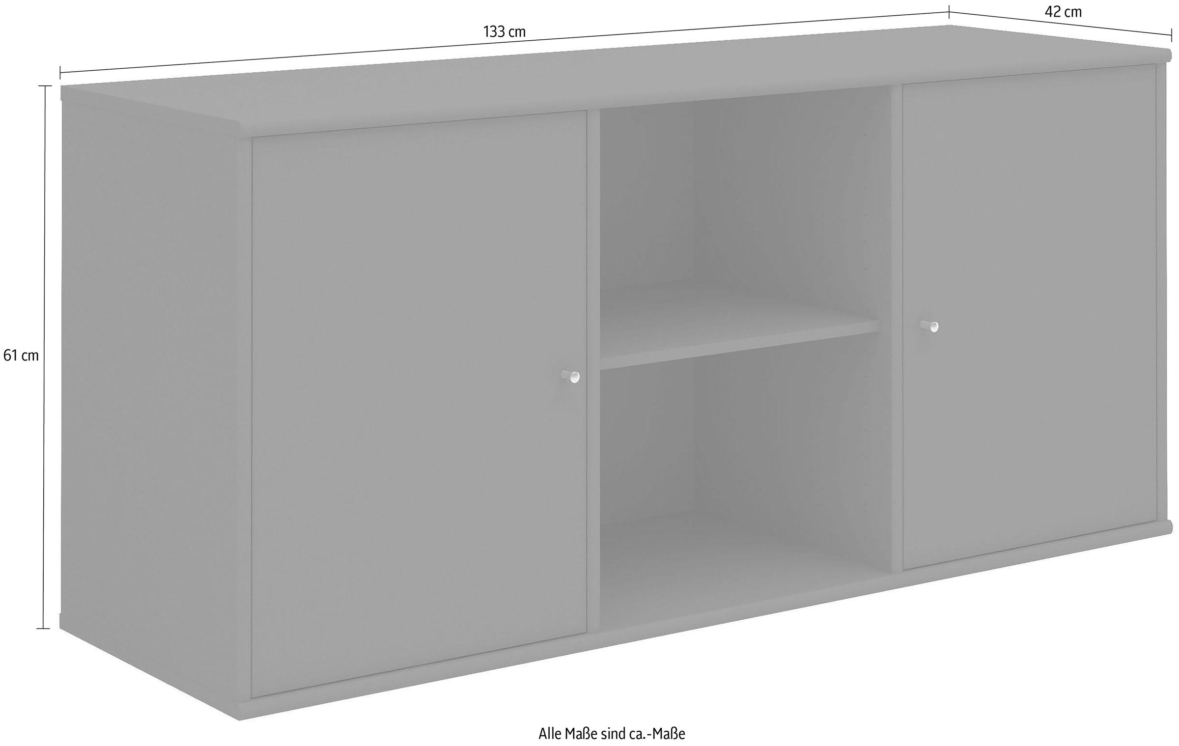 Hammel Furniture Sideboard »Mistral, Hochwertig Schrank, hängend/stehend montierbar«, mit zwei Türen, B: 133 cm, anpassungsbar Designmöbel