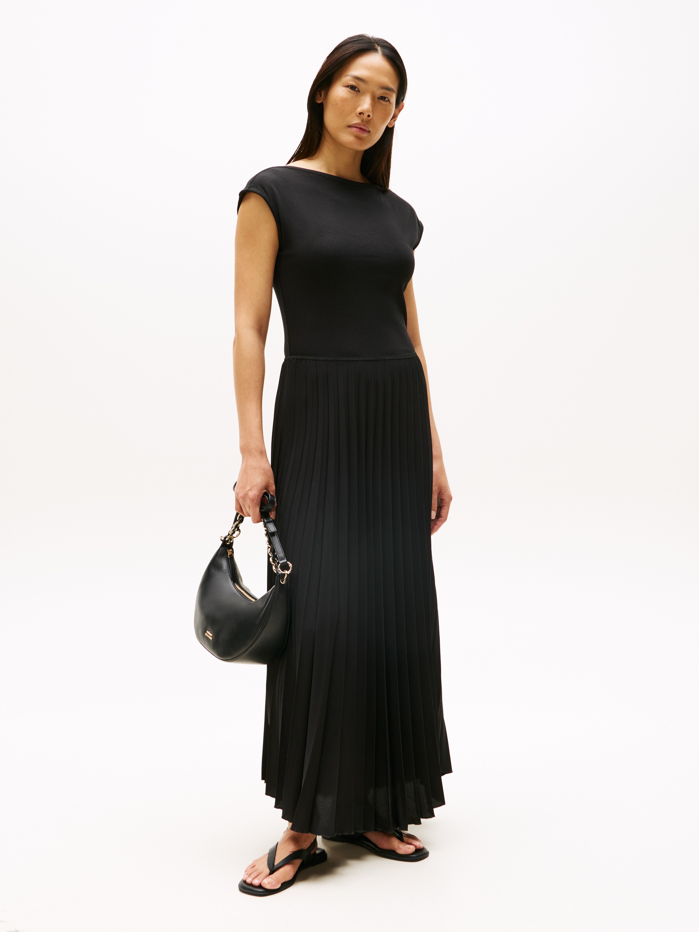 Tommy Hilfiger A-Linien-Kleid "5X2 RIB MIDI F&F DRS" günstig online kaufen