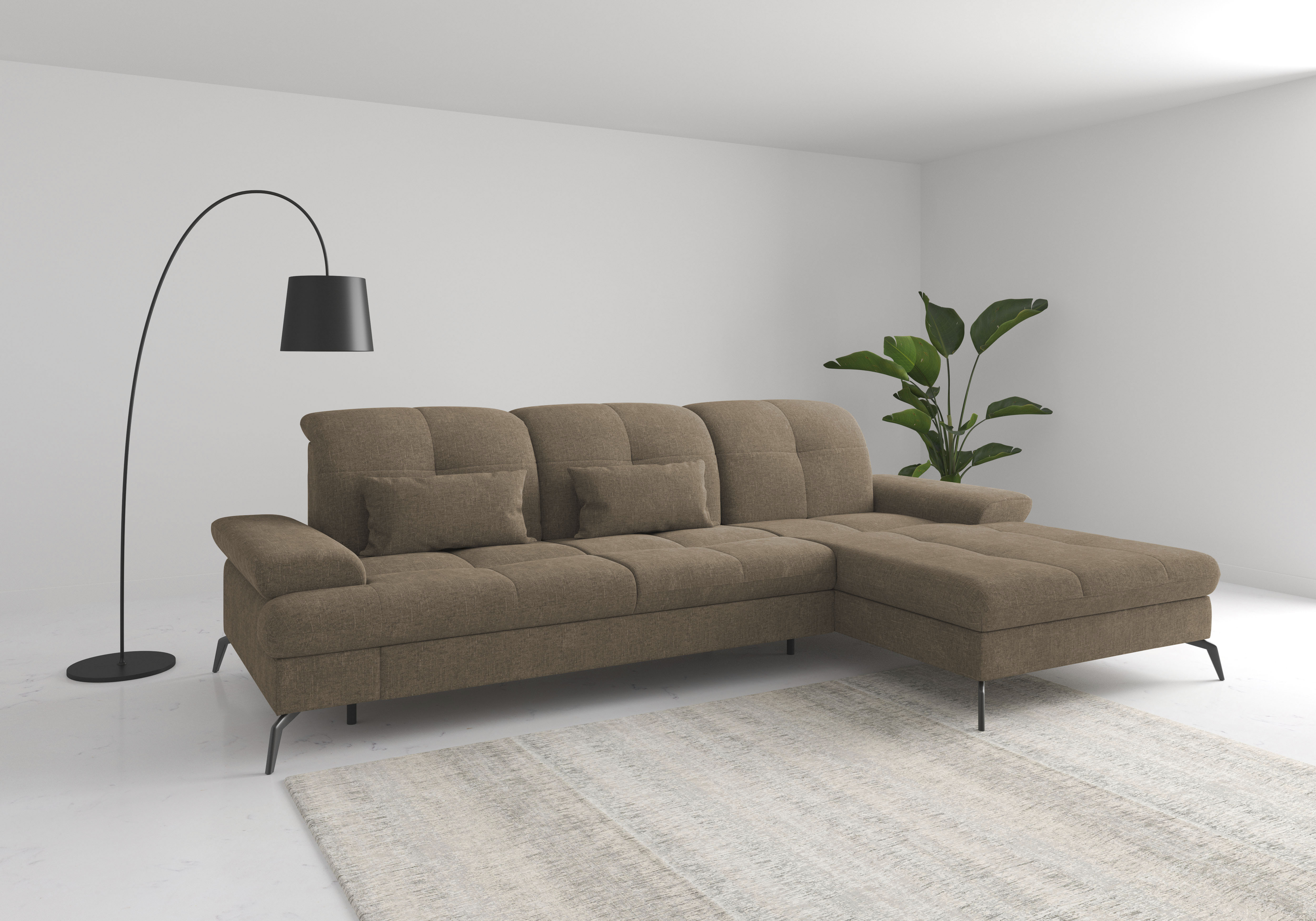 sit&more Ecksofa "Amica, L-Form, inkl. Sitztiefenverstellung & Armteilverstellung" wahlweise mit Schlaffunktion, Bettkasten und Kopfteilverstellung