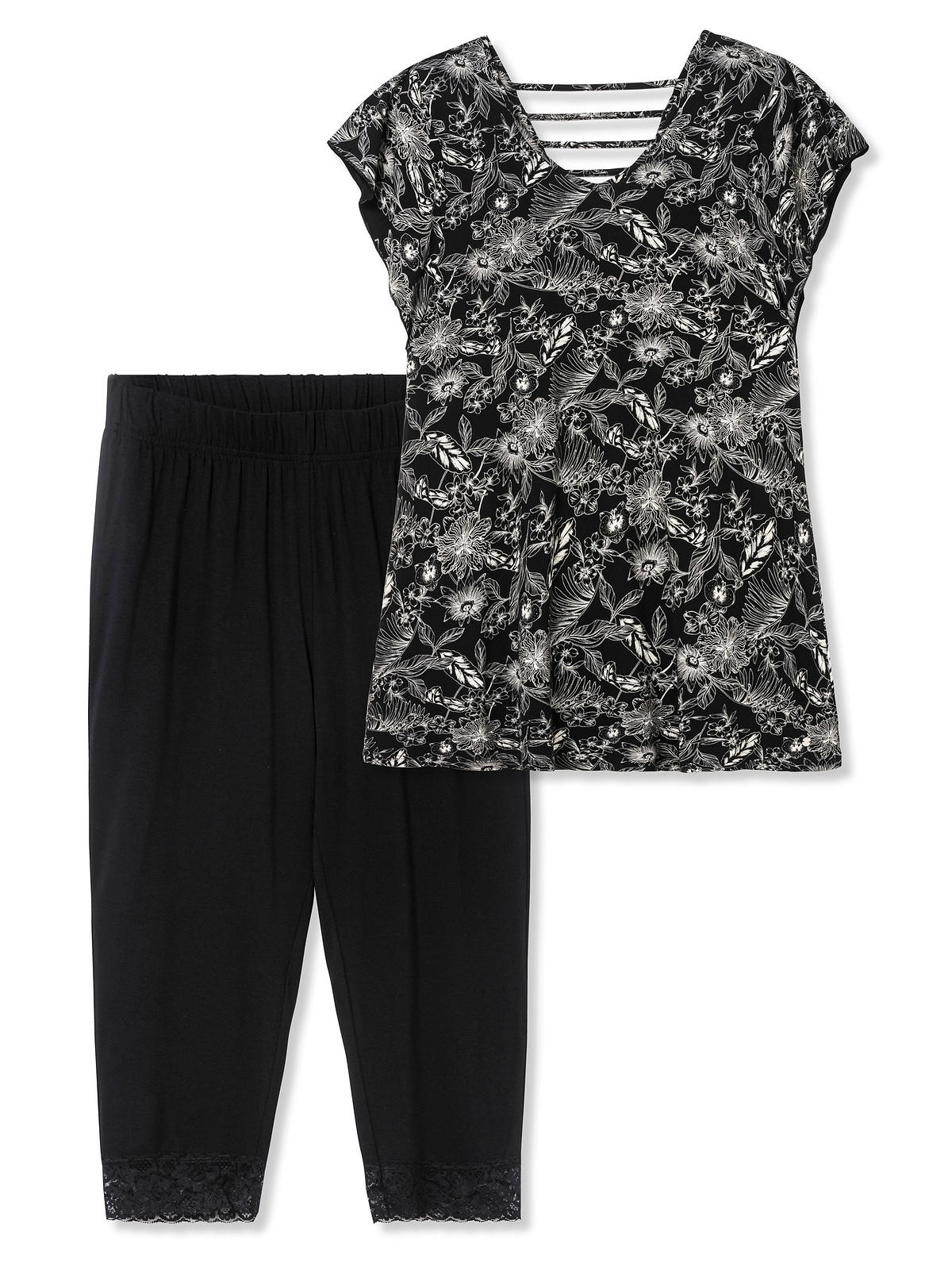 Sheego T-Shirt »Große Größen«, im Set mit Capri-Leggings