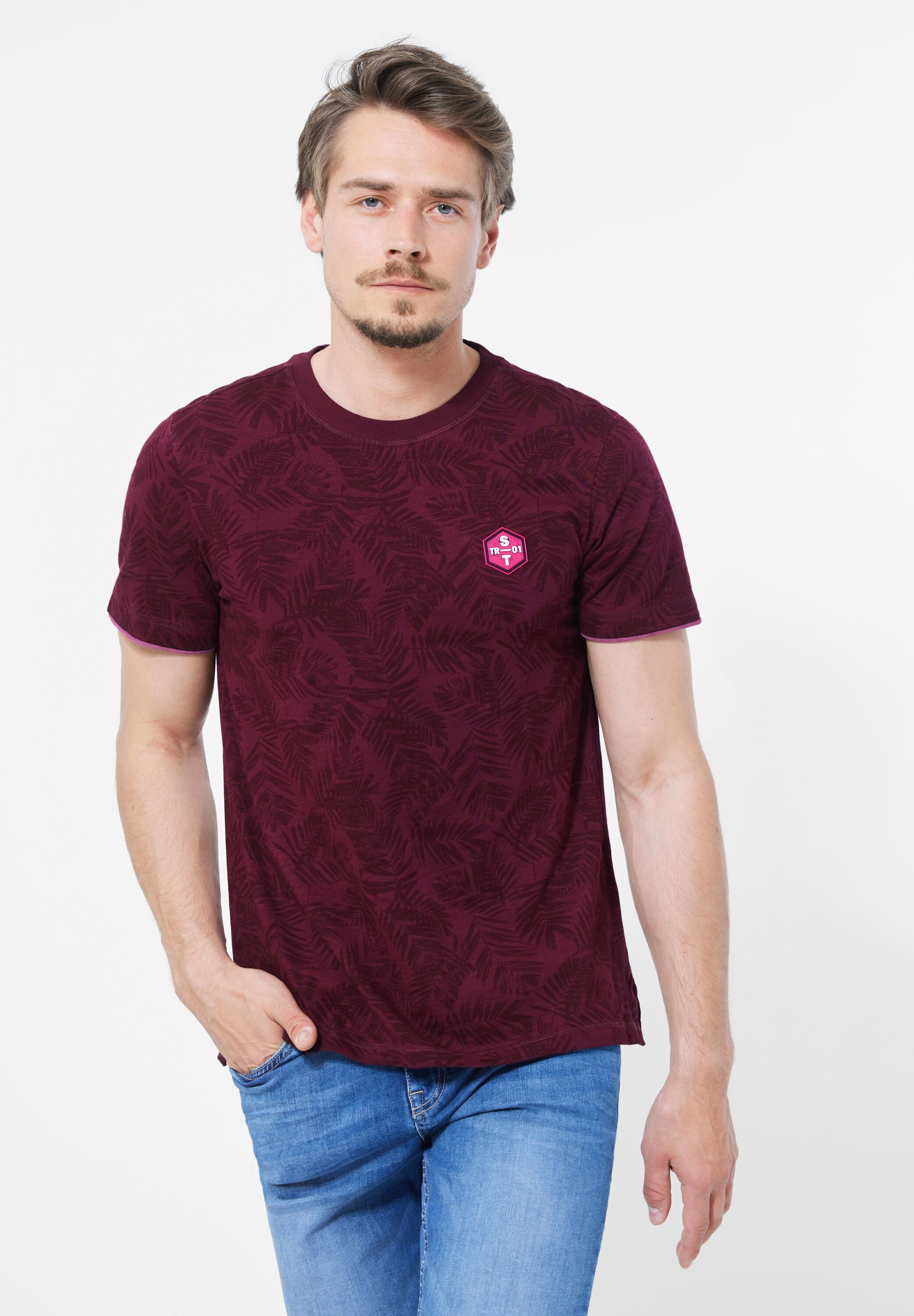 STREET ONE MEN T-Shirt, mit allover Print