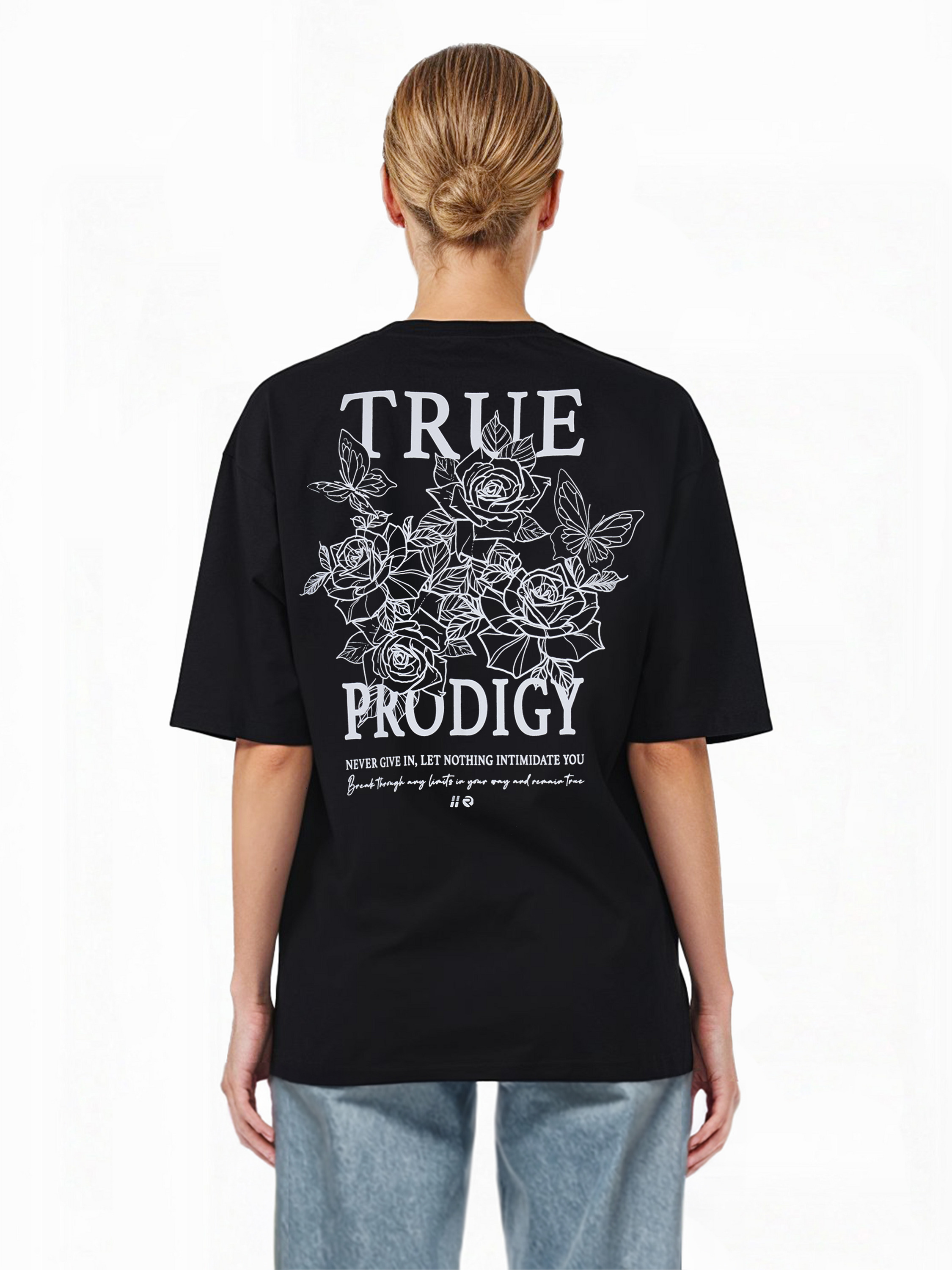 trueprodigy Oversize-Shirt "Alex F Logo Print Oversized Rundhals"